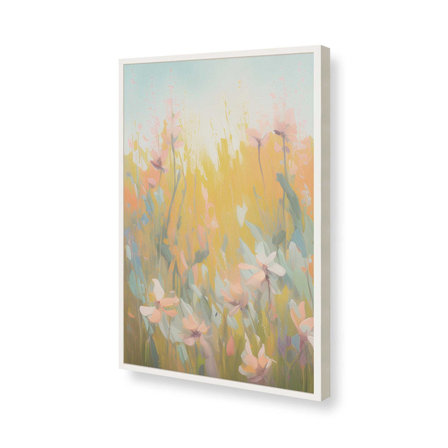 [Color:Opaque White], Picture of art in a Opaque White frame of the corner