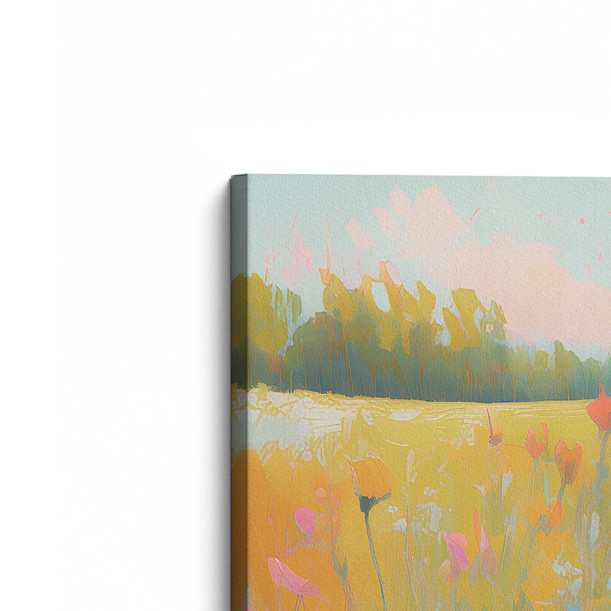 [Color:Stretched Canvas], Picture of the corner of the art