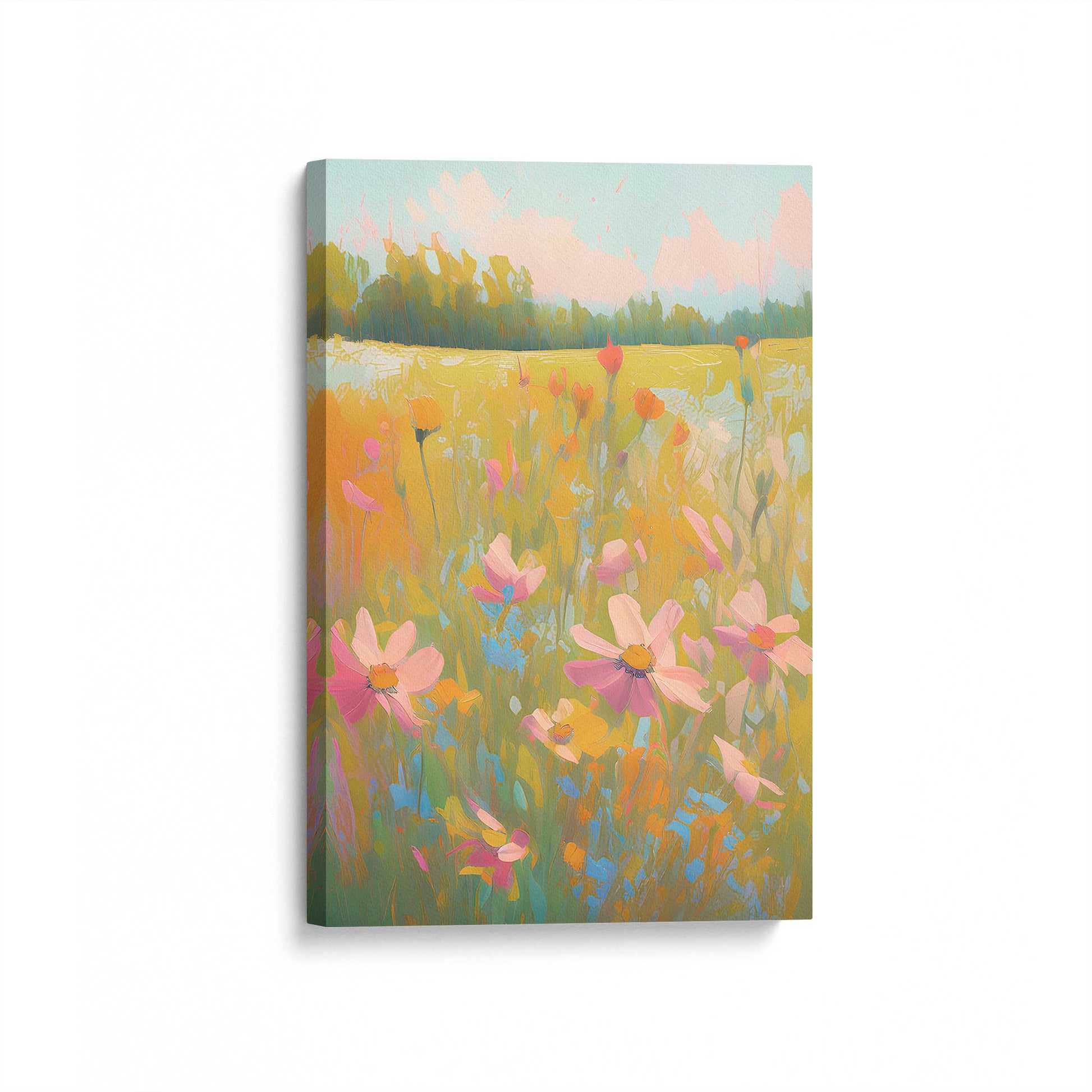 [Color:Stretched Canvas], Picture of art at an angle