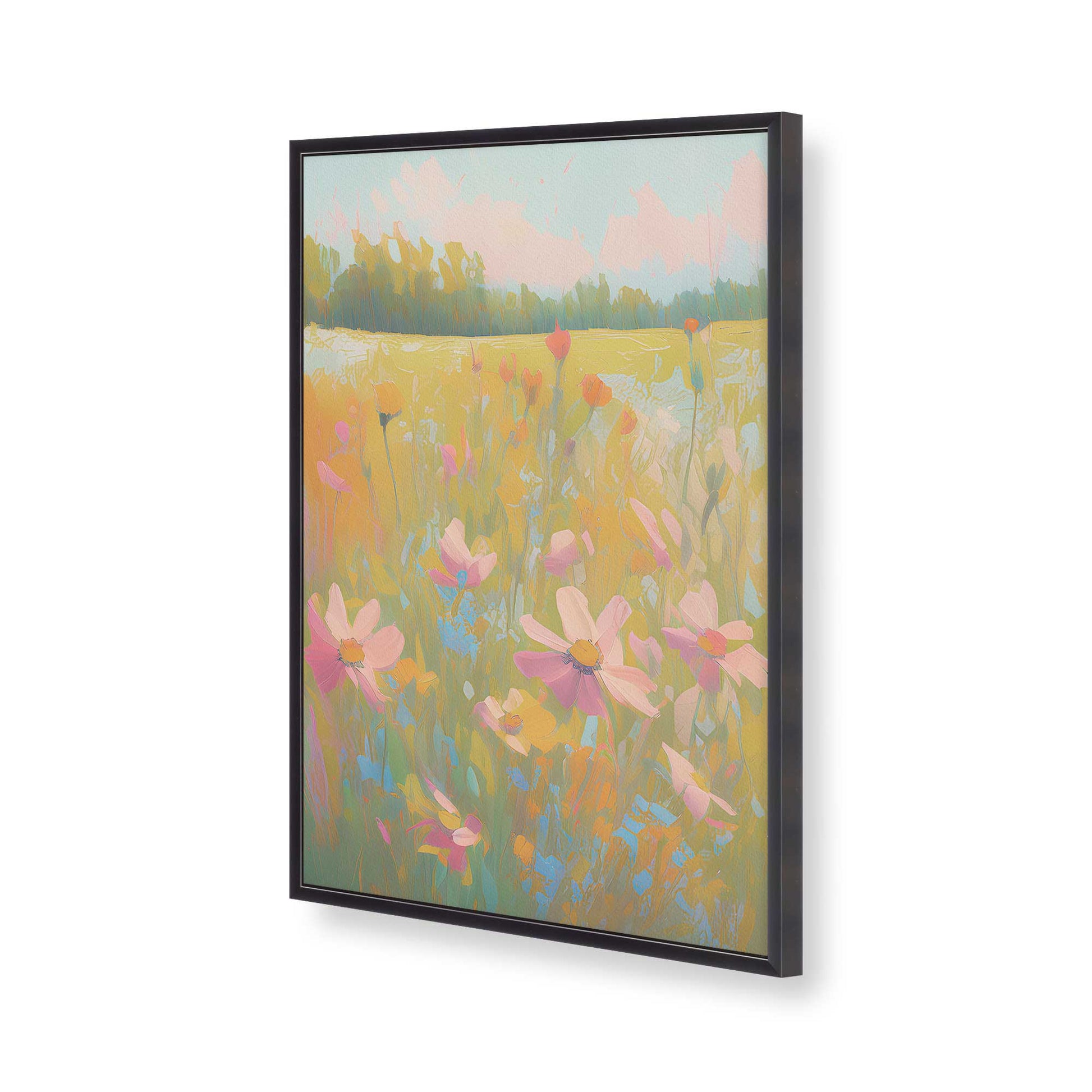 [Color:Weathered Zinc], Picture of art in a Weathered Zinc frame of the corner