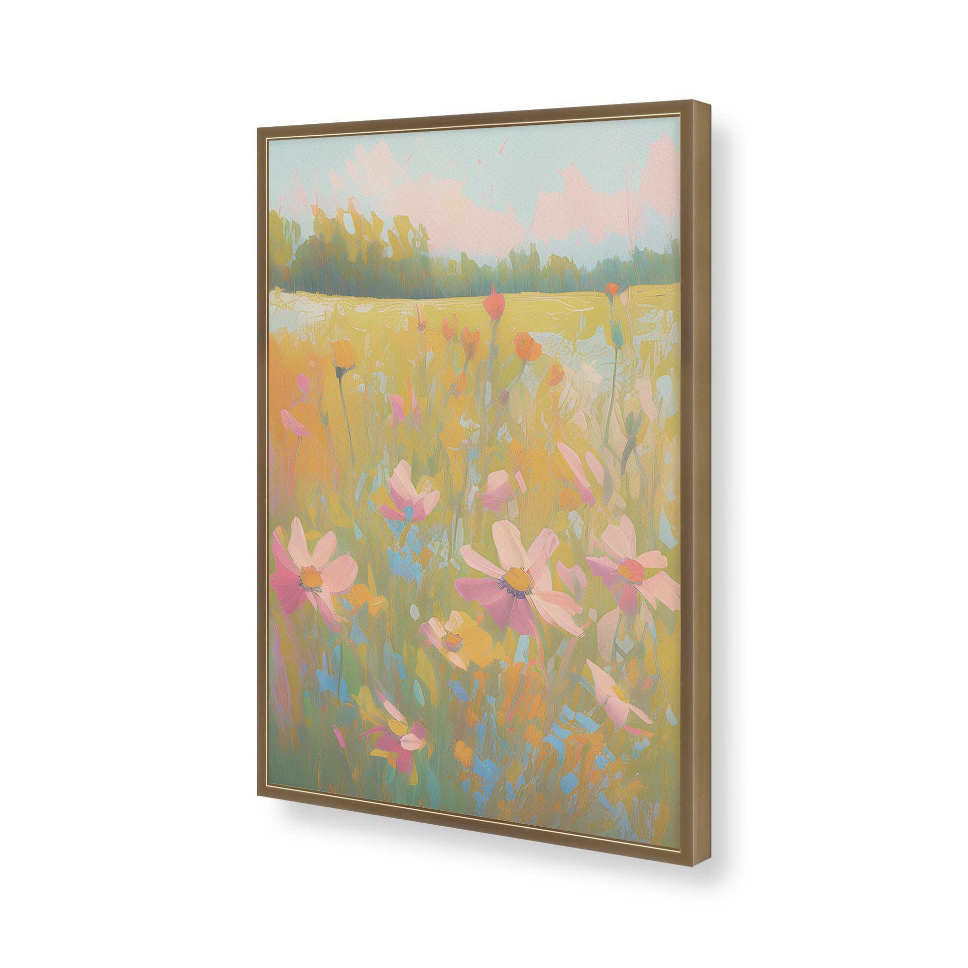 [Color:Brushed Gold], Picture of art in a Brushed Gold frame of the corner