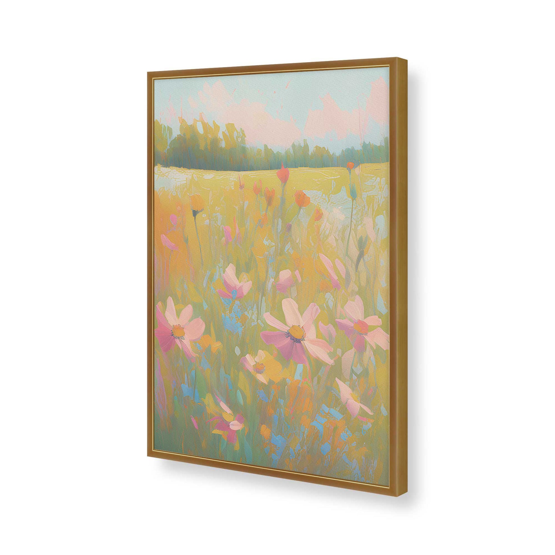[Color:Polished Gold], Picture of art in a Polished Gold frame of the corner