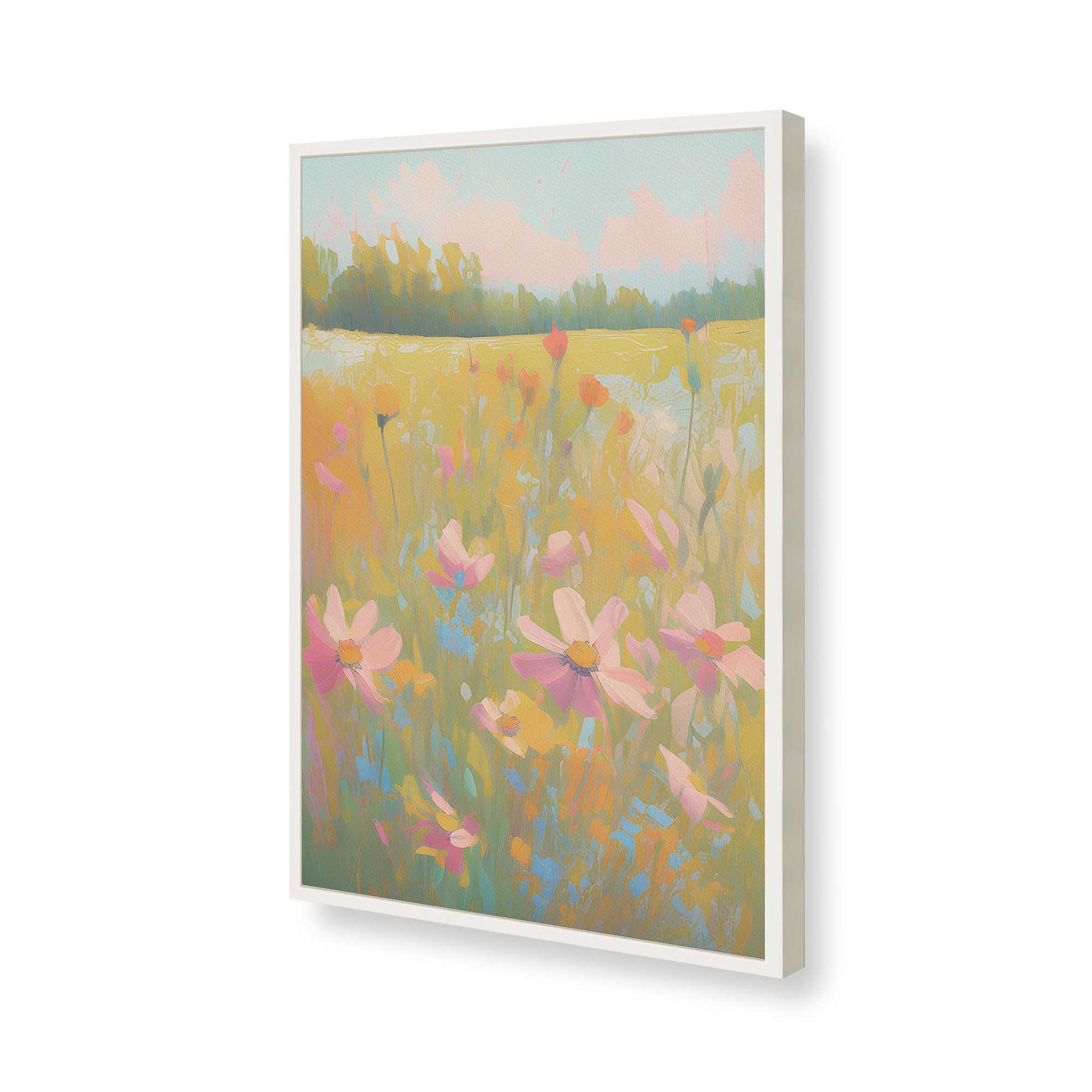 [Color:Opaque White], Picture of art in a Opaque White frame of the corner