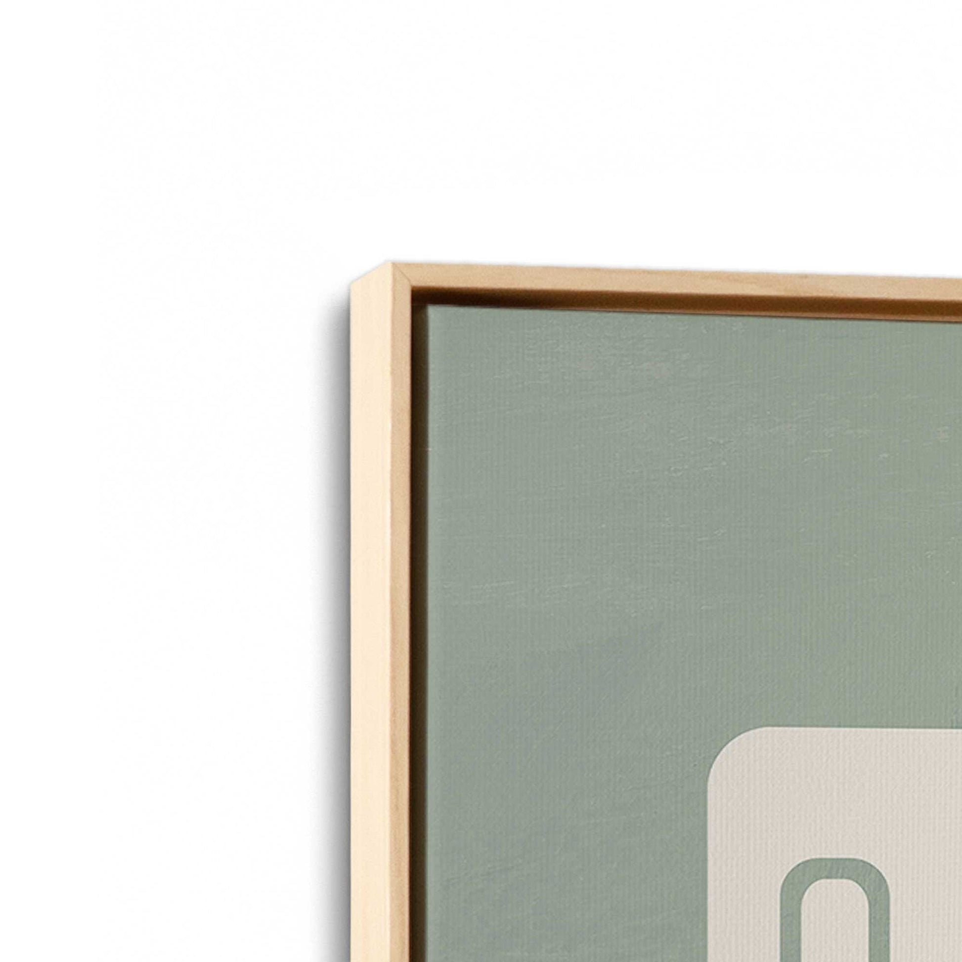 [Color:American Maple], Picture of art in a American Maple frame at an angle