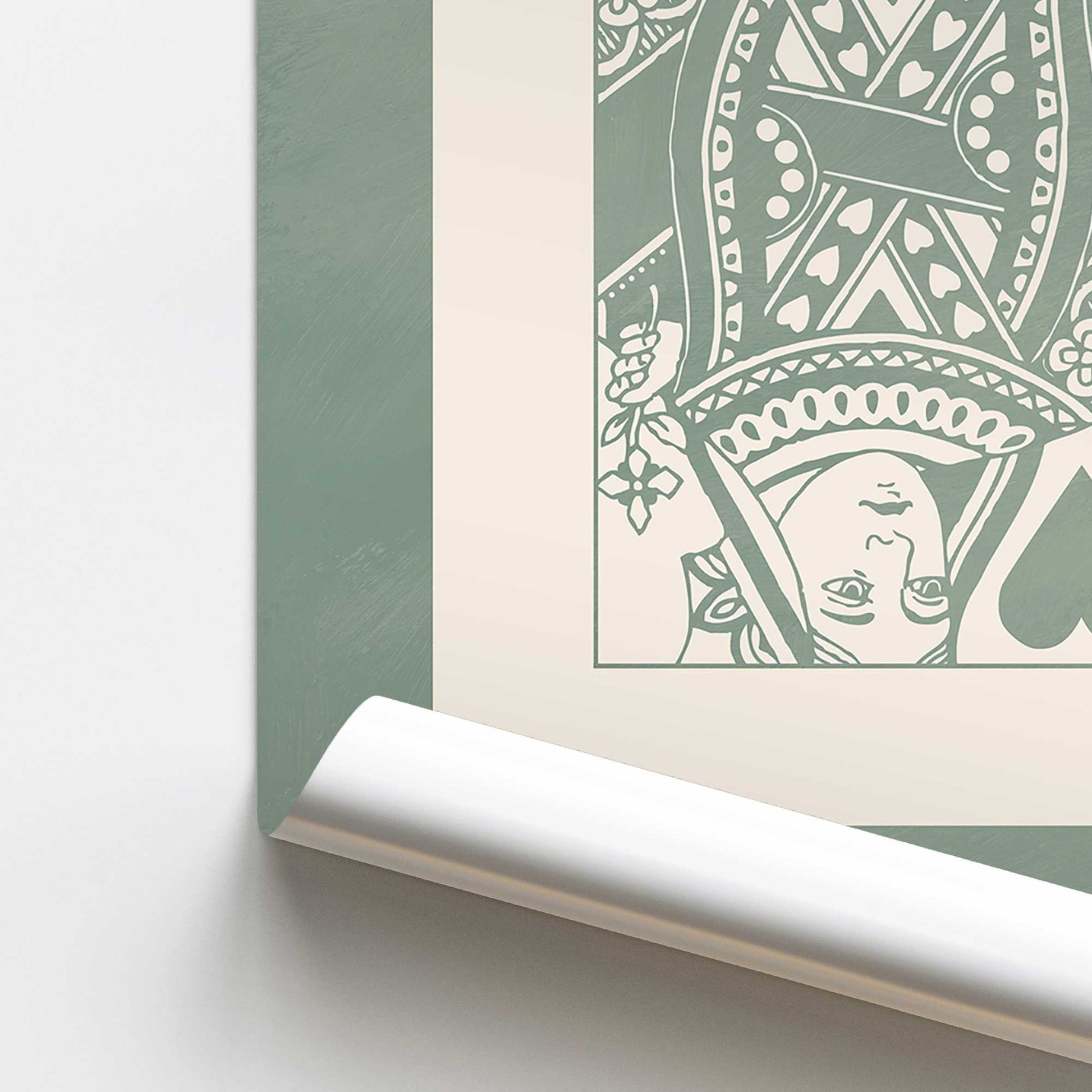 [color:Rolled Print], Picture of close up of art