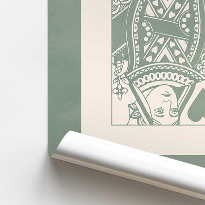 [color:Rolled Print], Picture of close up of art