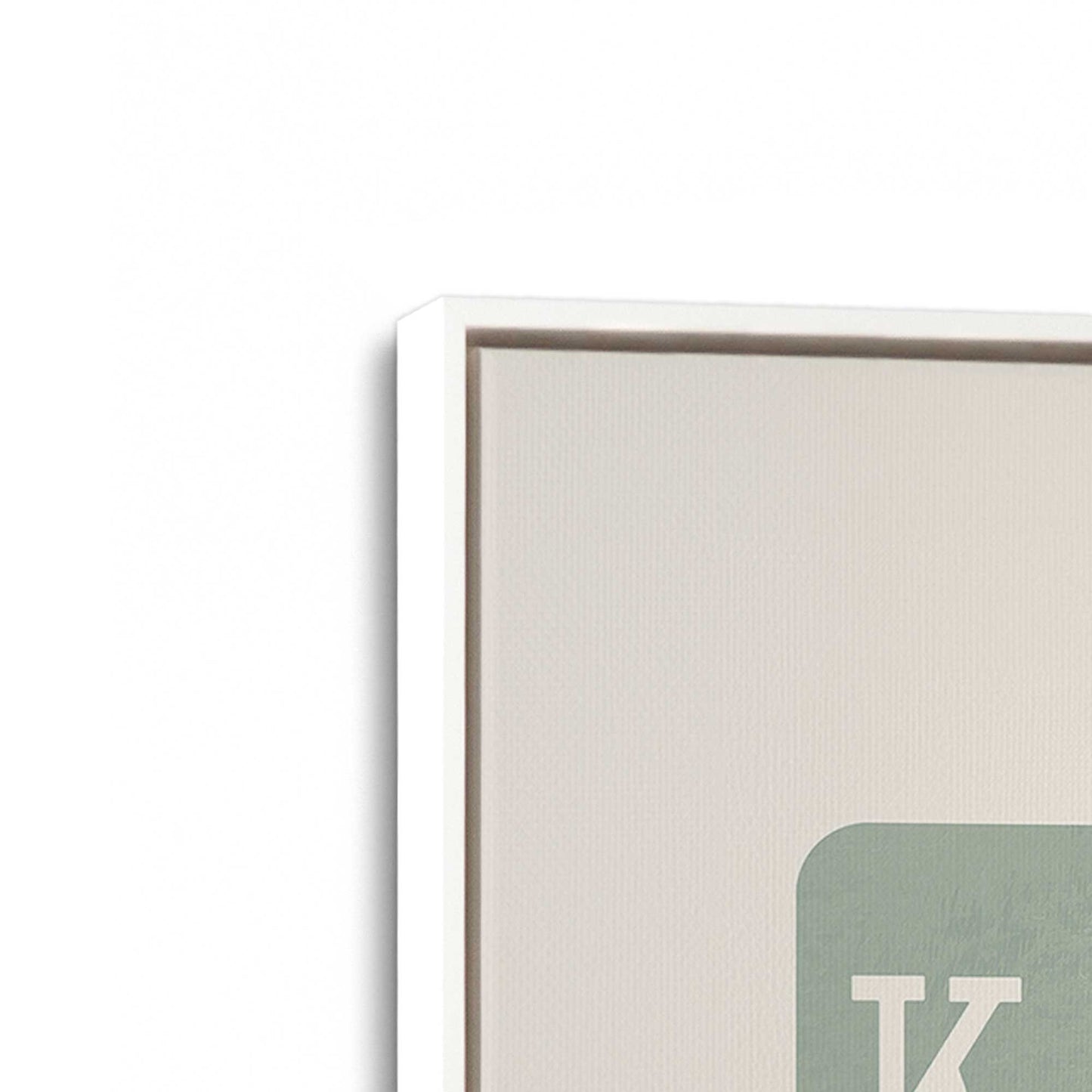 [Color:Opaque White], Picture of art in a White frame at an angle
