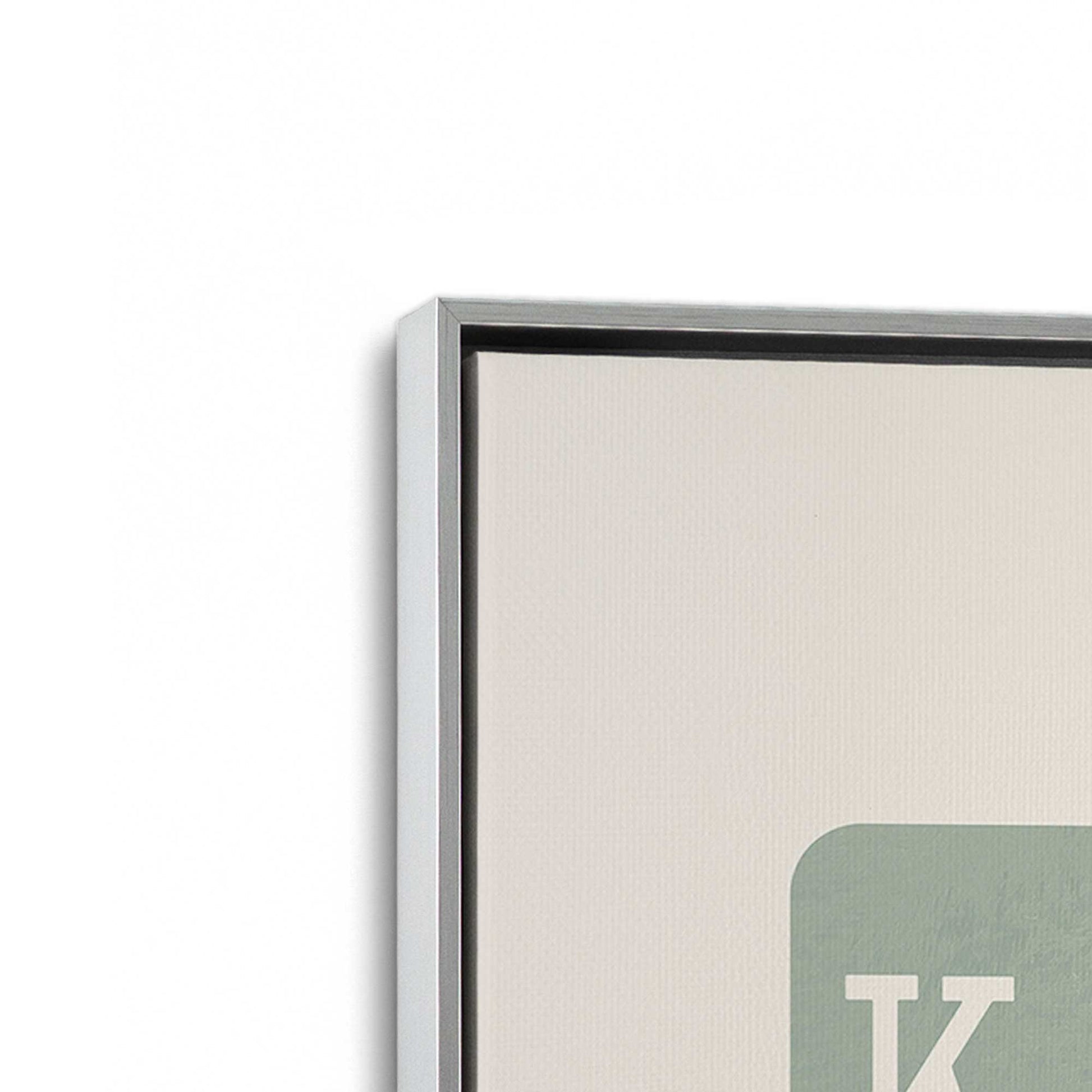 [Color:Polished Chrome], Picture of art in a Polished Chrome frame at an angle