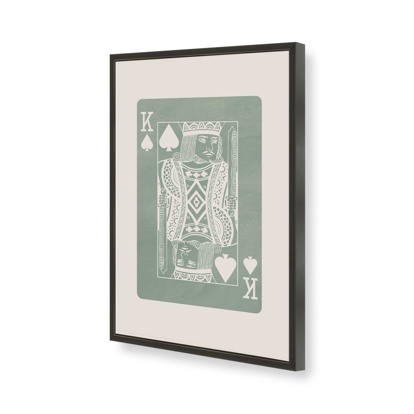 [Color:Satin Black], Picture of art in a Satin Black frame of the corner