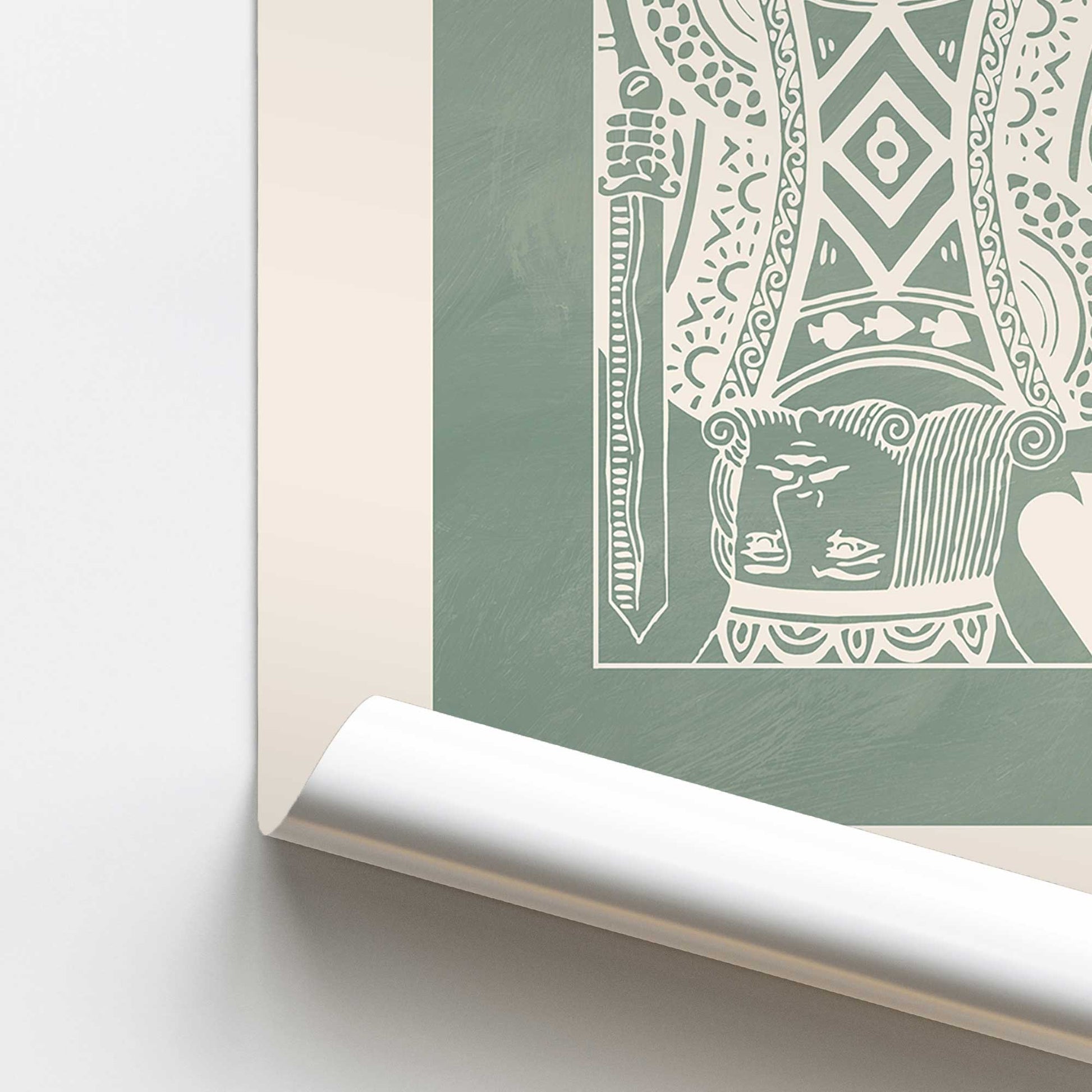 [color:Rolled Print], Picture of close up of art