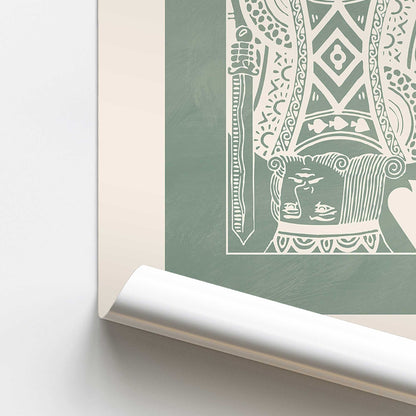 [color:Rolled Print], Picture of close up of art
