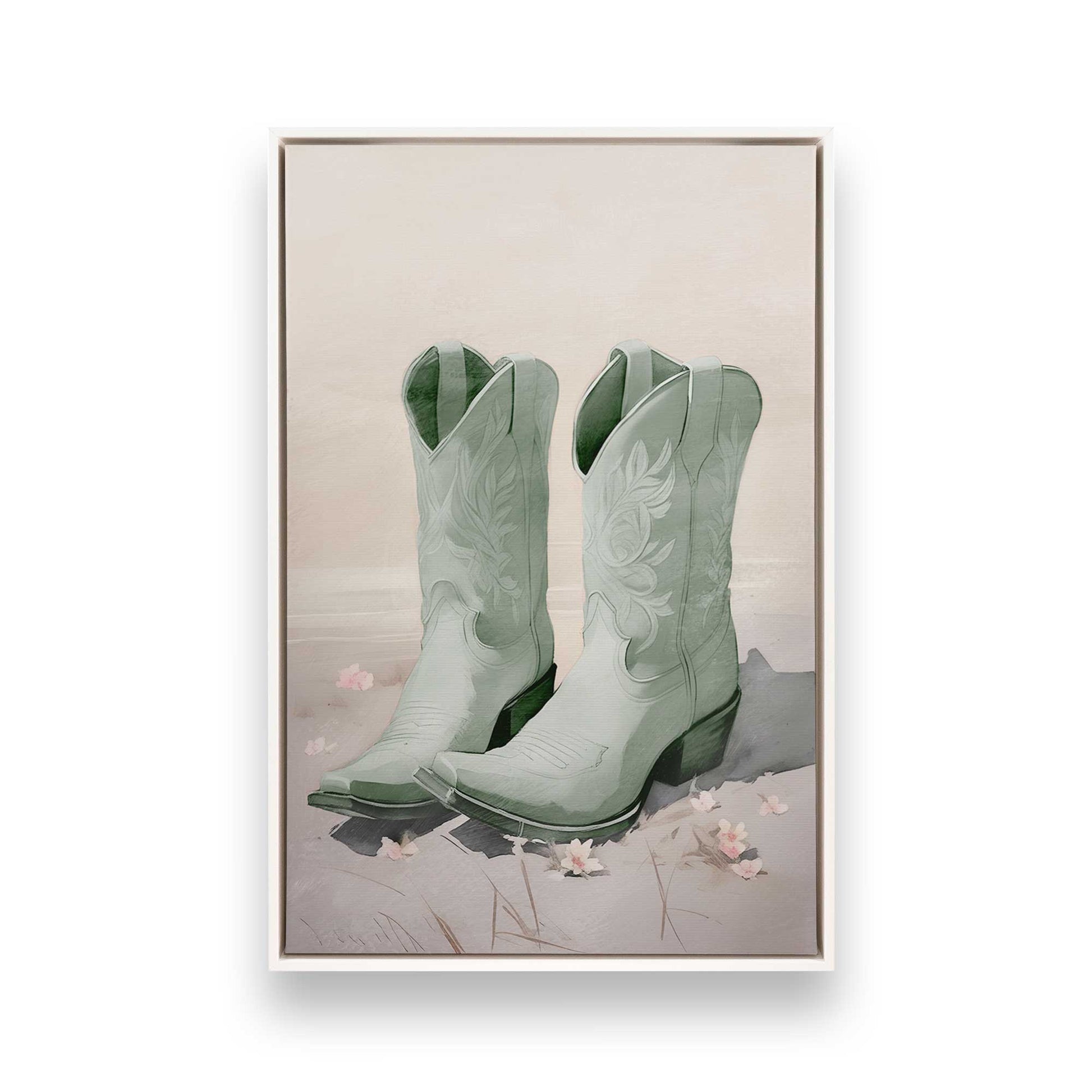 [Color:Opaque White], Picture of art in a White frame