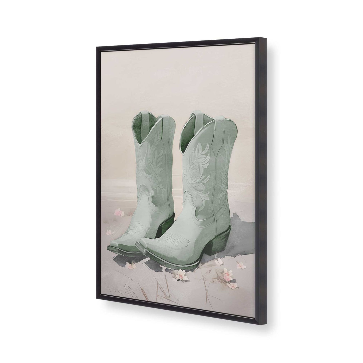 [Color:Weathered Zinc], Picture of art in a Weathered Zinc frame of the corner