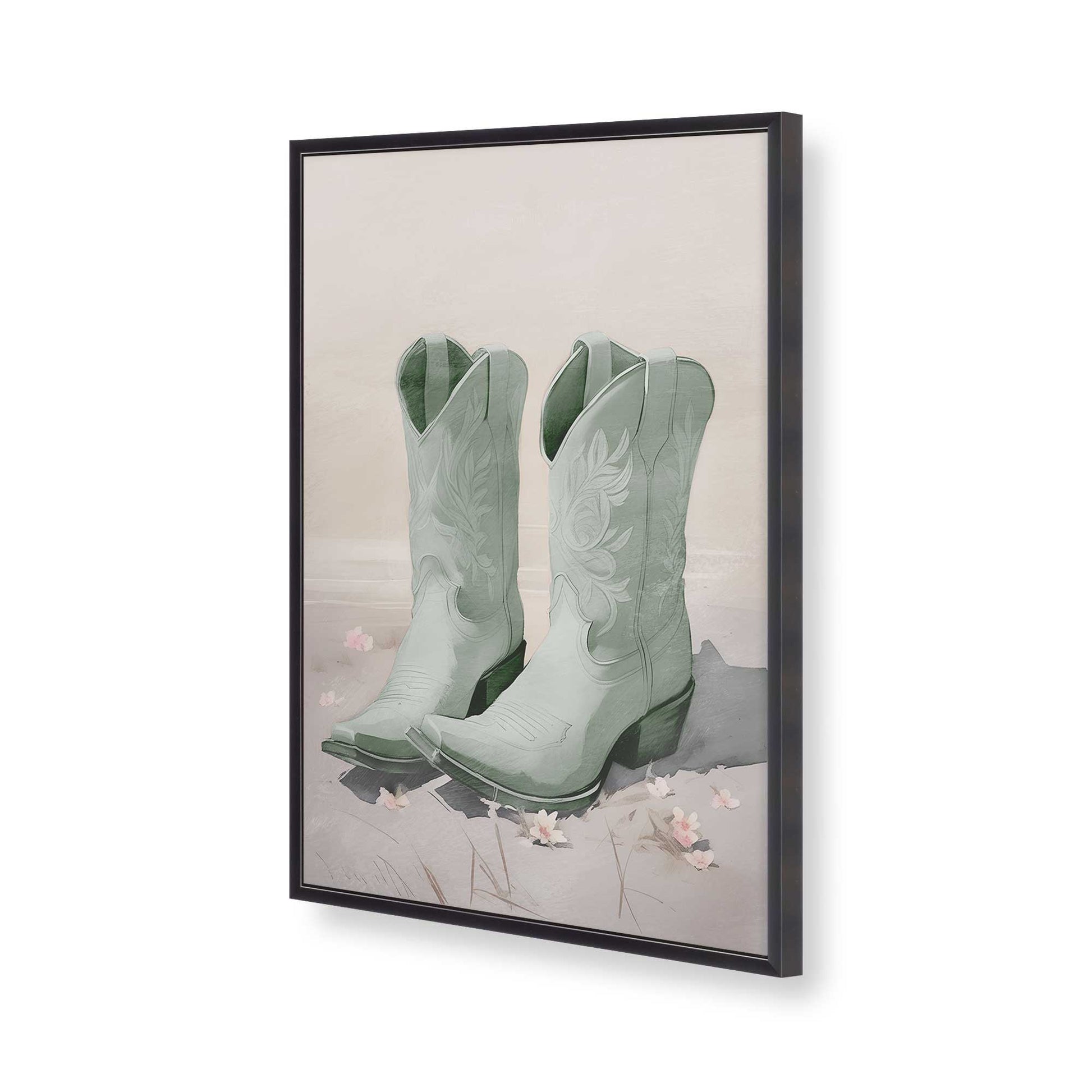 [Color:Weathered Zinc], Picture of art in a Weathered Zinc frame of the corner