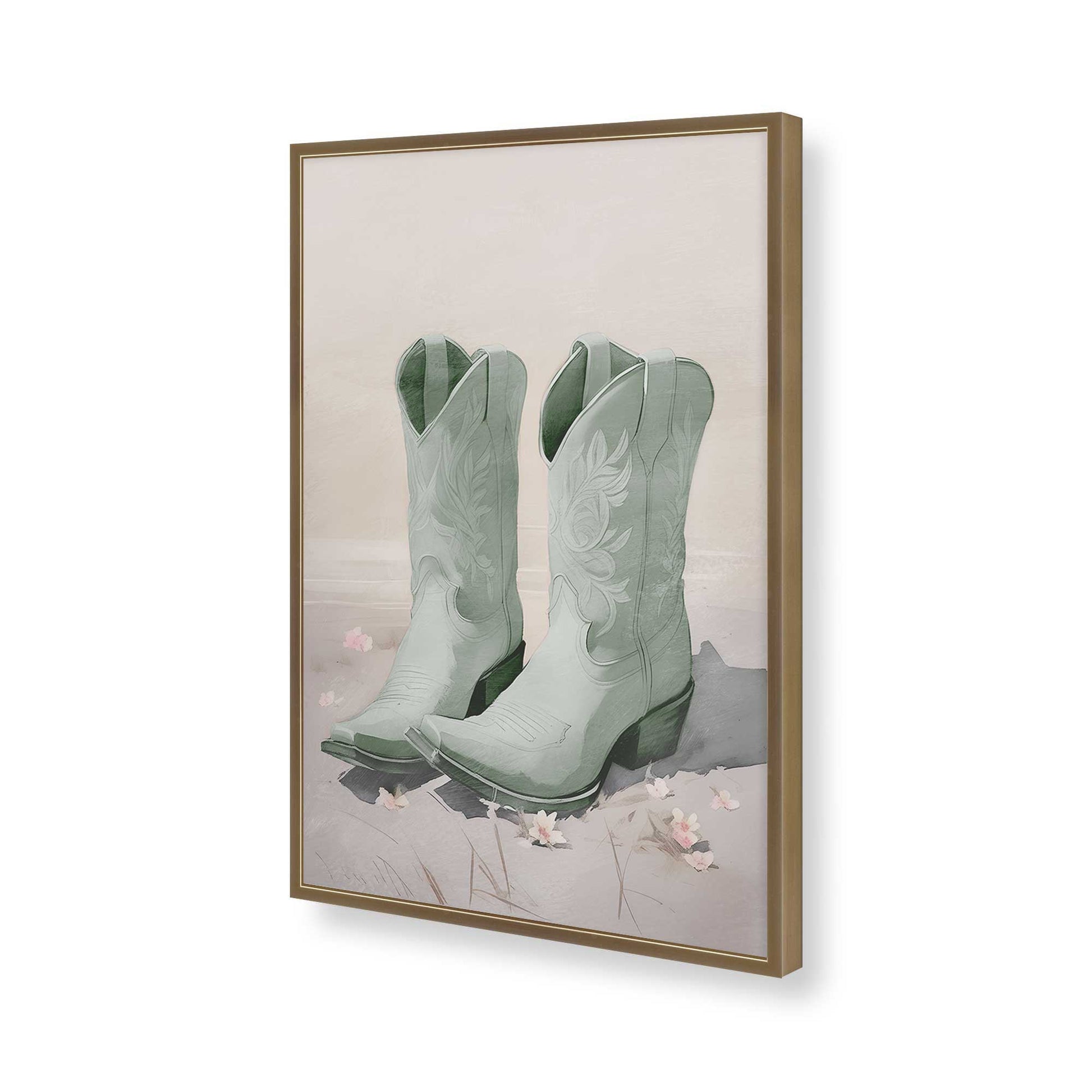 [Color:Brushed Gold], Picture of art in a Brushed Gold frame of the corner
