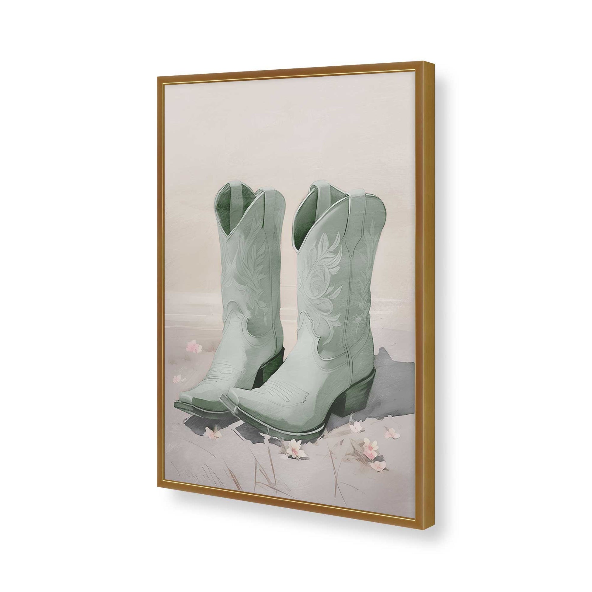[Color:Polished Gold], Picture of art in a Polished Gold frame of the corner