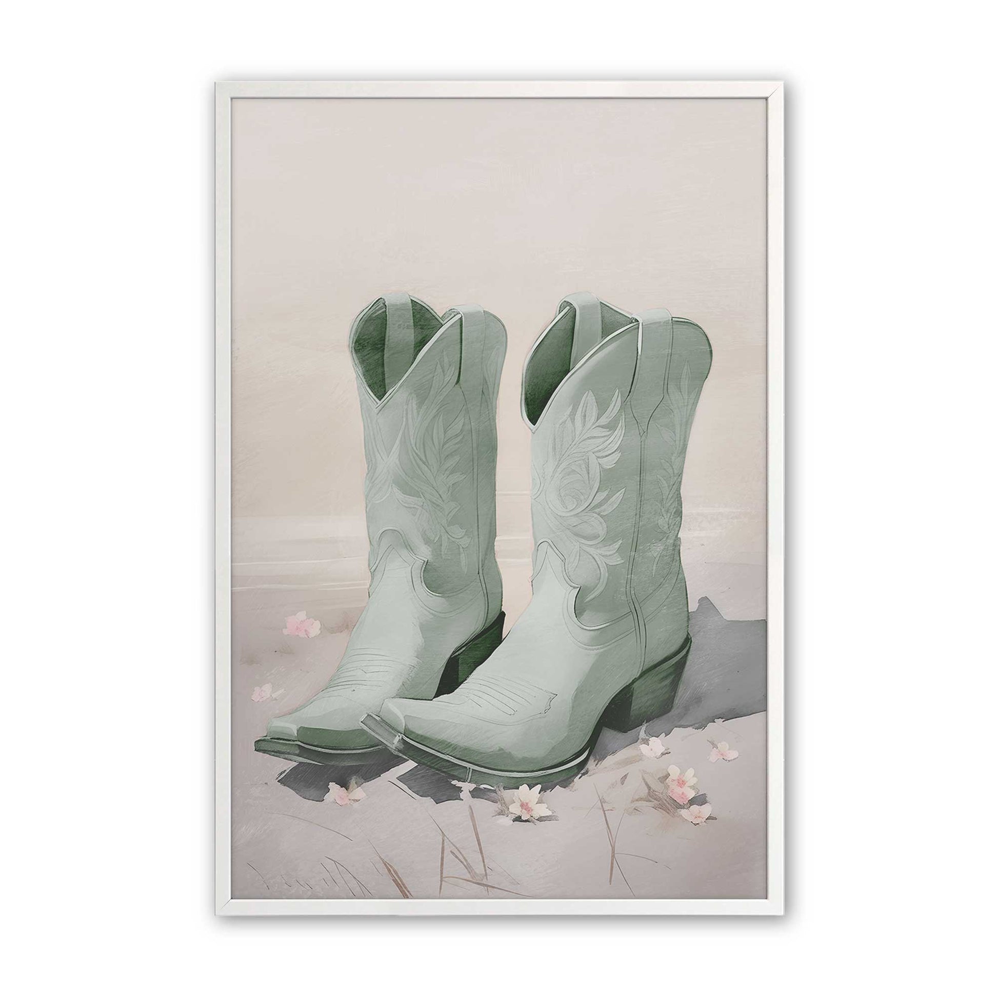 [Color:Opaque White], Picture of art in a Opaque White frame