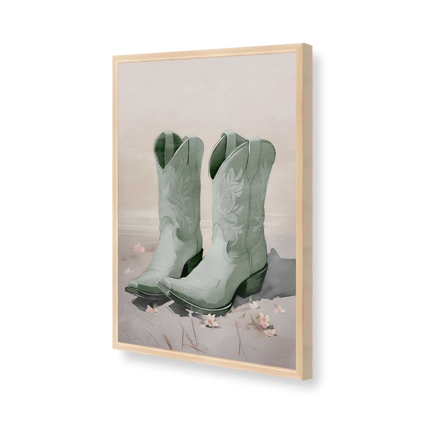 [Color:Raw Maple], Picture of art in a Raw Maple frame of the corner