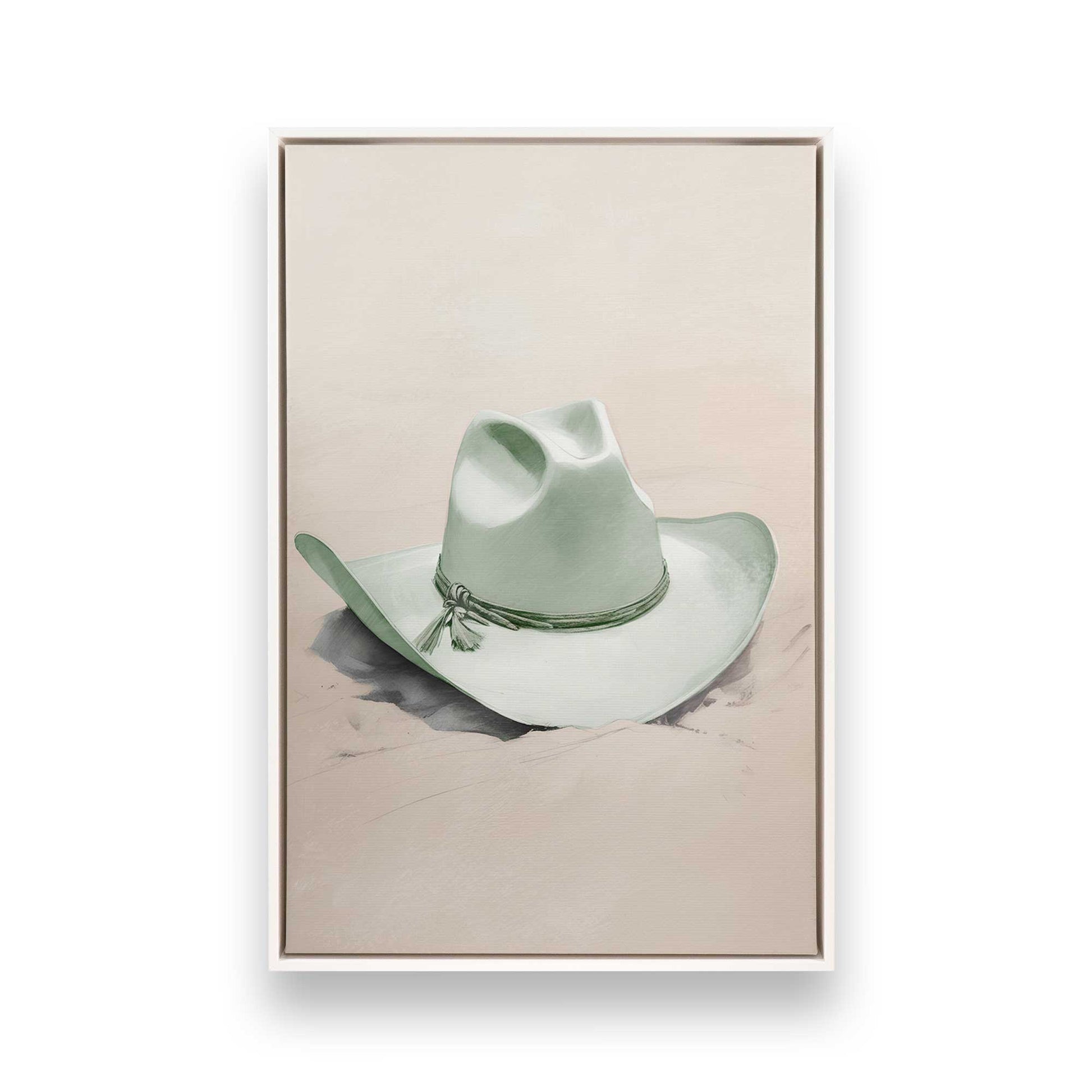 [Color:Opaque White], Picture of art in a White frame