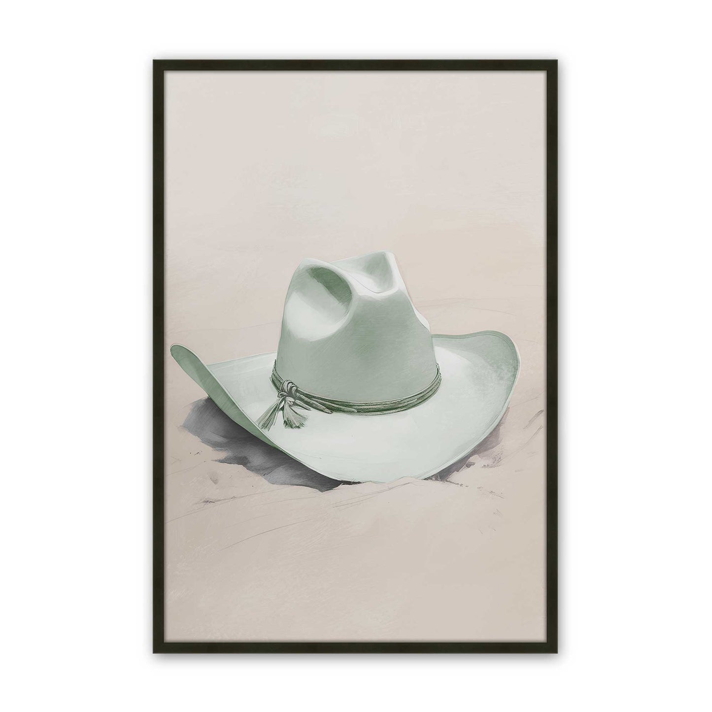 [Color:Satin Black], Picture of art in a Satin Black frame