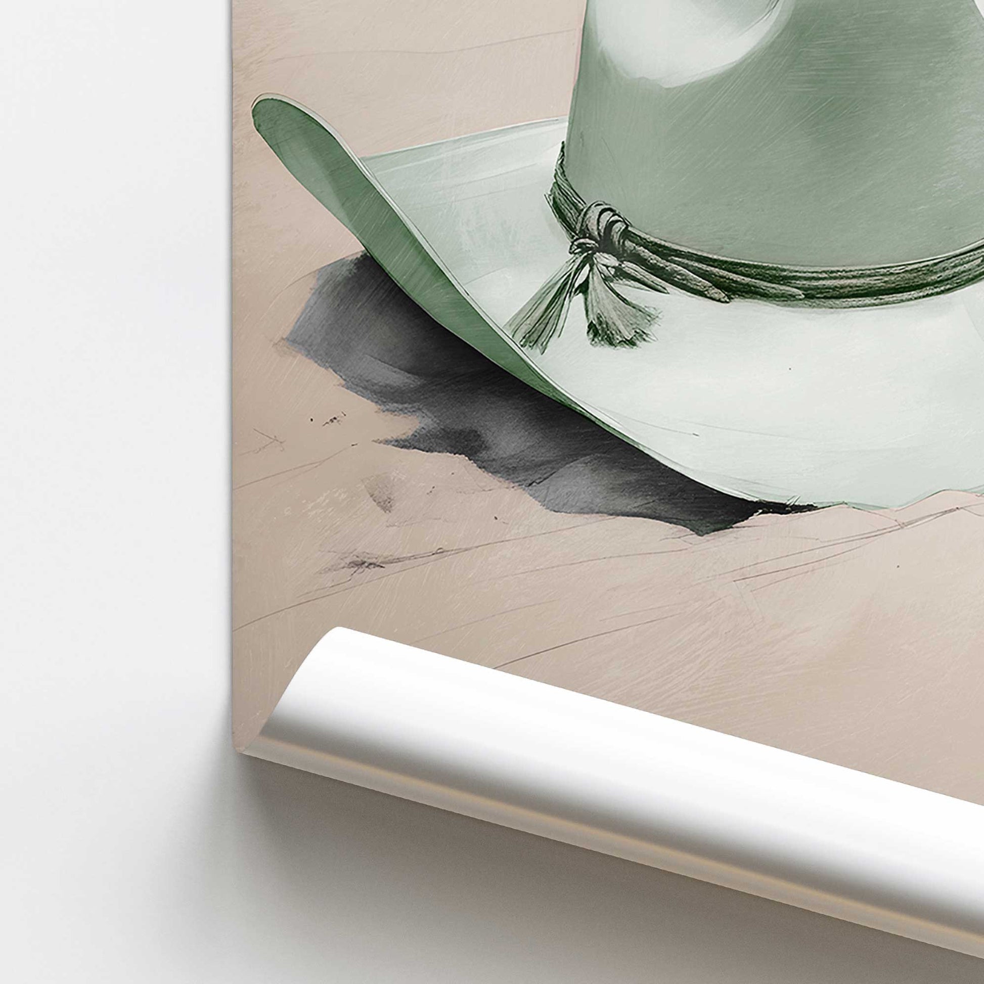 [color:Rolled Print], Picture of close up of art