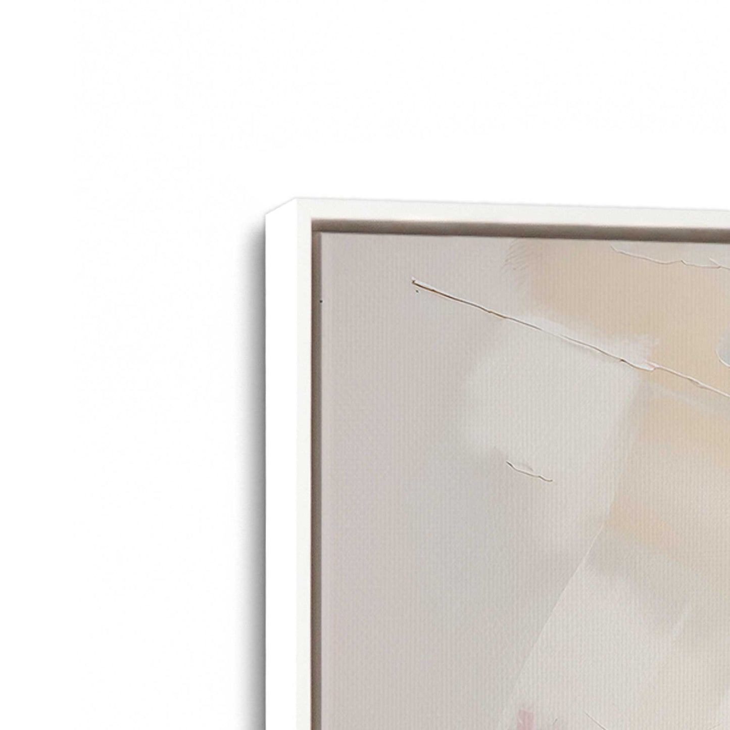 [Color:Opaque White], Picture of art in a White frame at an angle