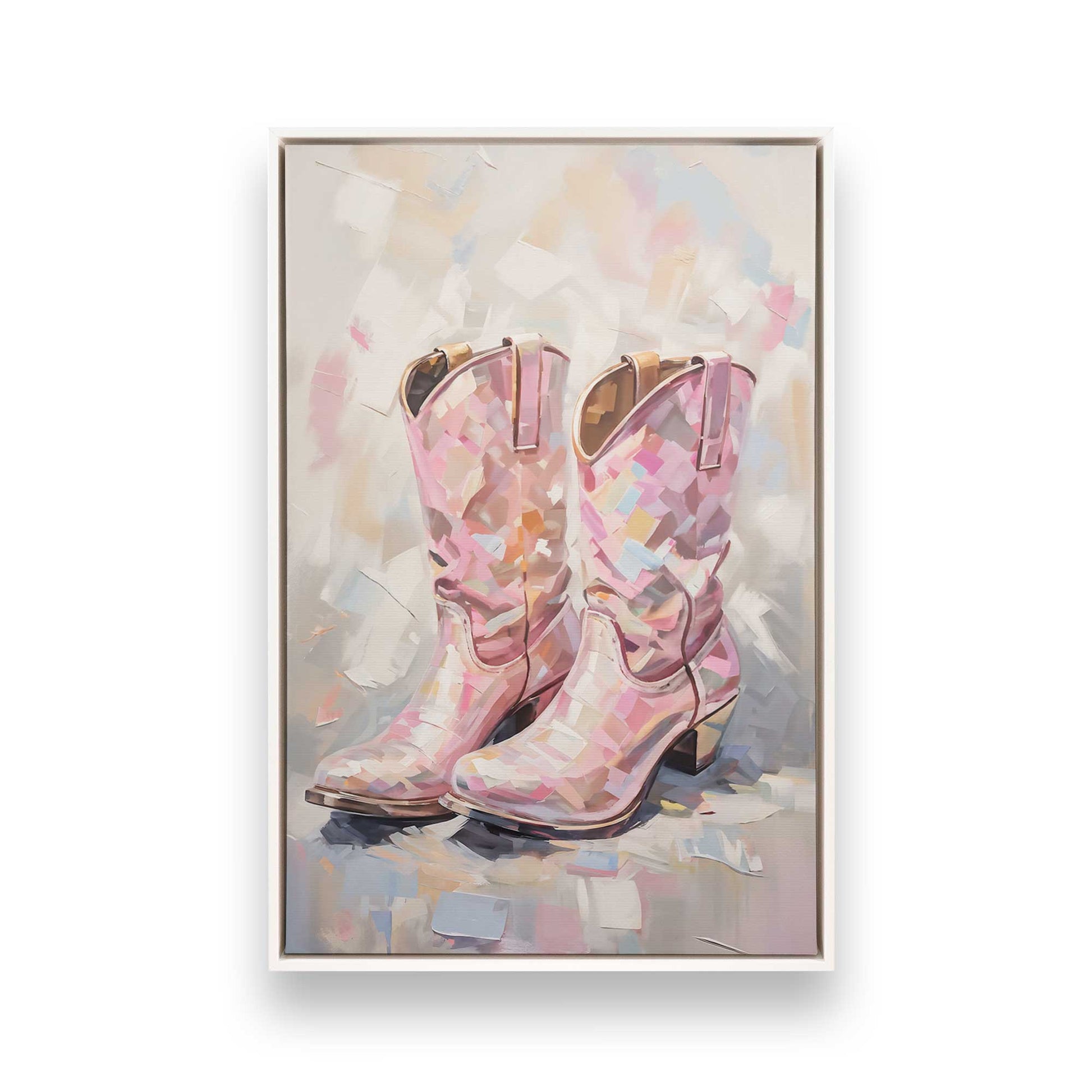 [Color:Opaque White], Picture of art in a White frame