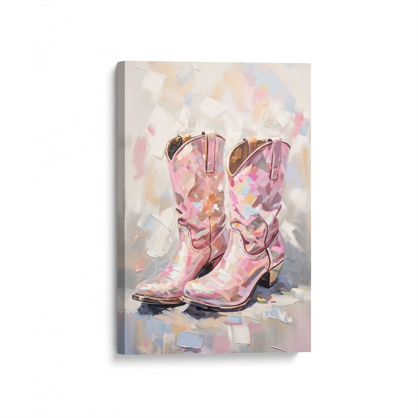 [Color:Stretched Canvas], Picture of art at an angle