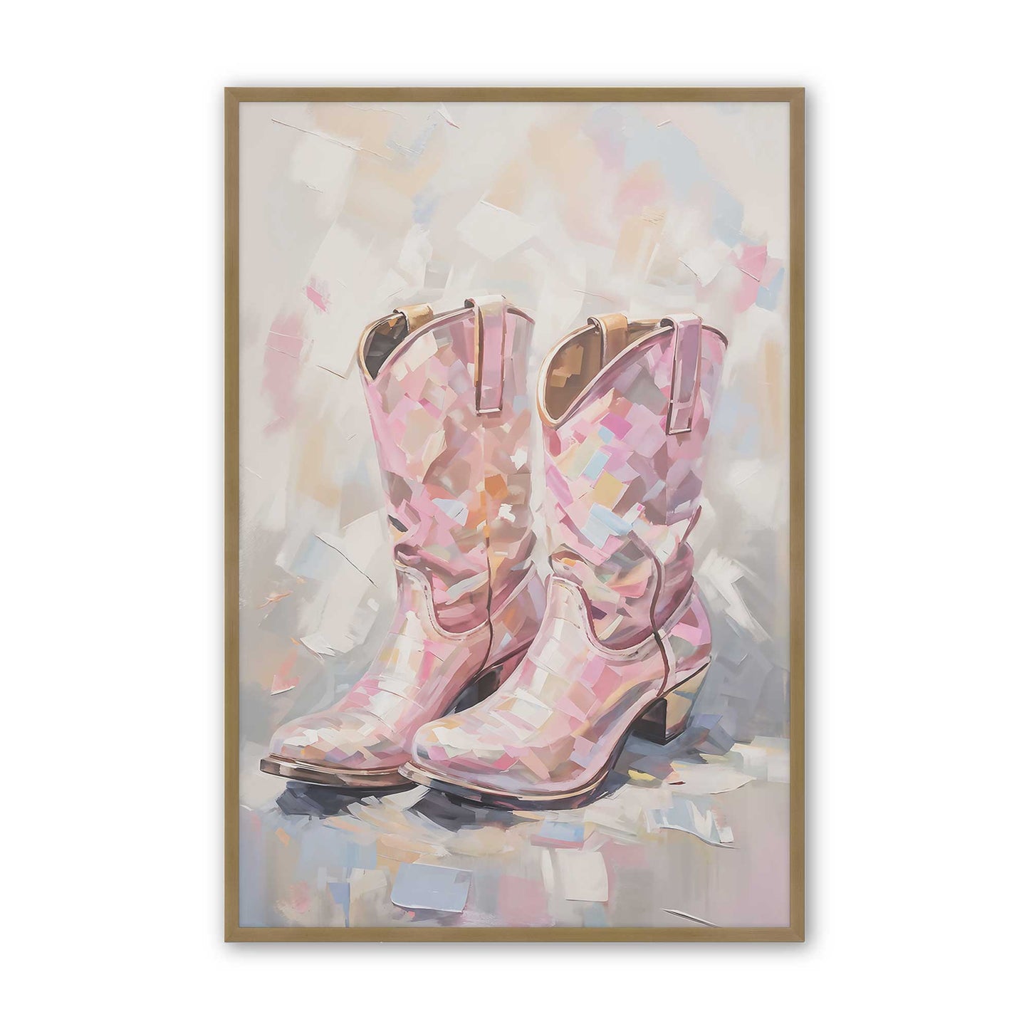 [Color:Brushed Gold], Picture of art in a Brushed Gold frame