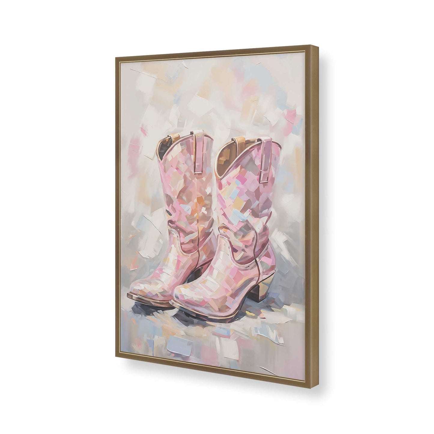 [Color:Brushed Gold], Picture of art in a Brushed Gold frame of the corner