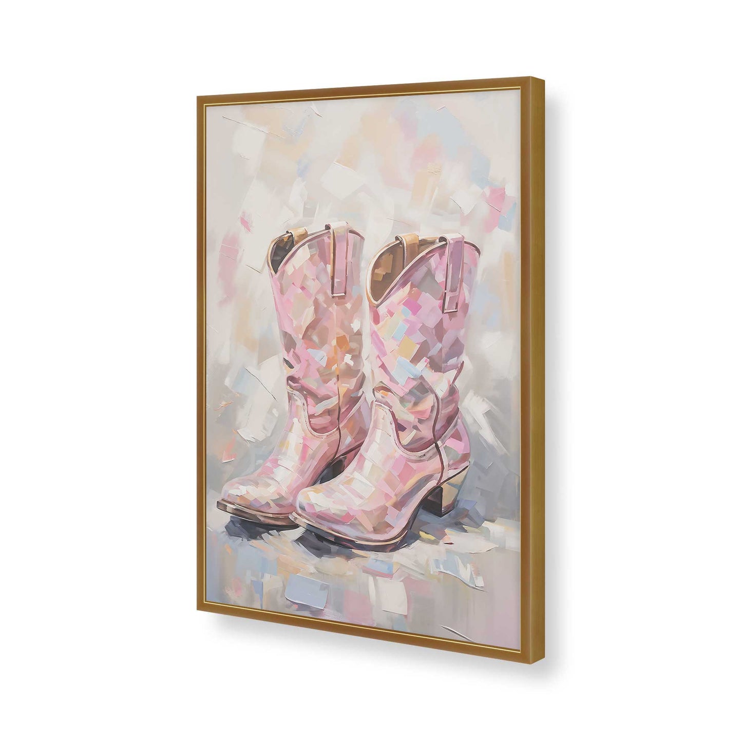 [Color:Polished Gold], Picture of art in a Polished Gold frame of the corner