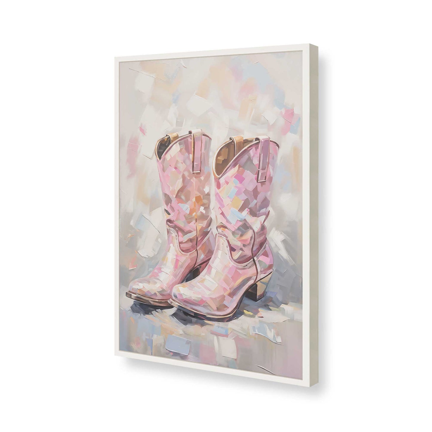 [Color:Opaque White], Picture of art in a Opaque White frame of the corner