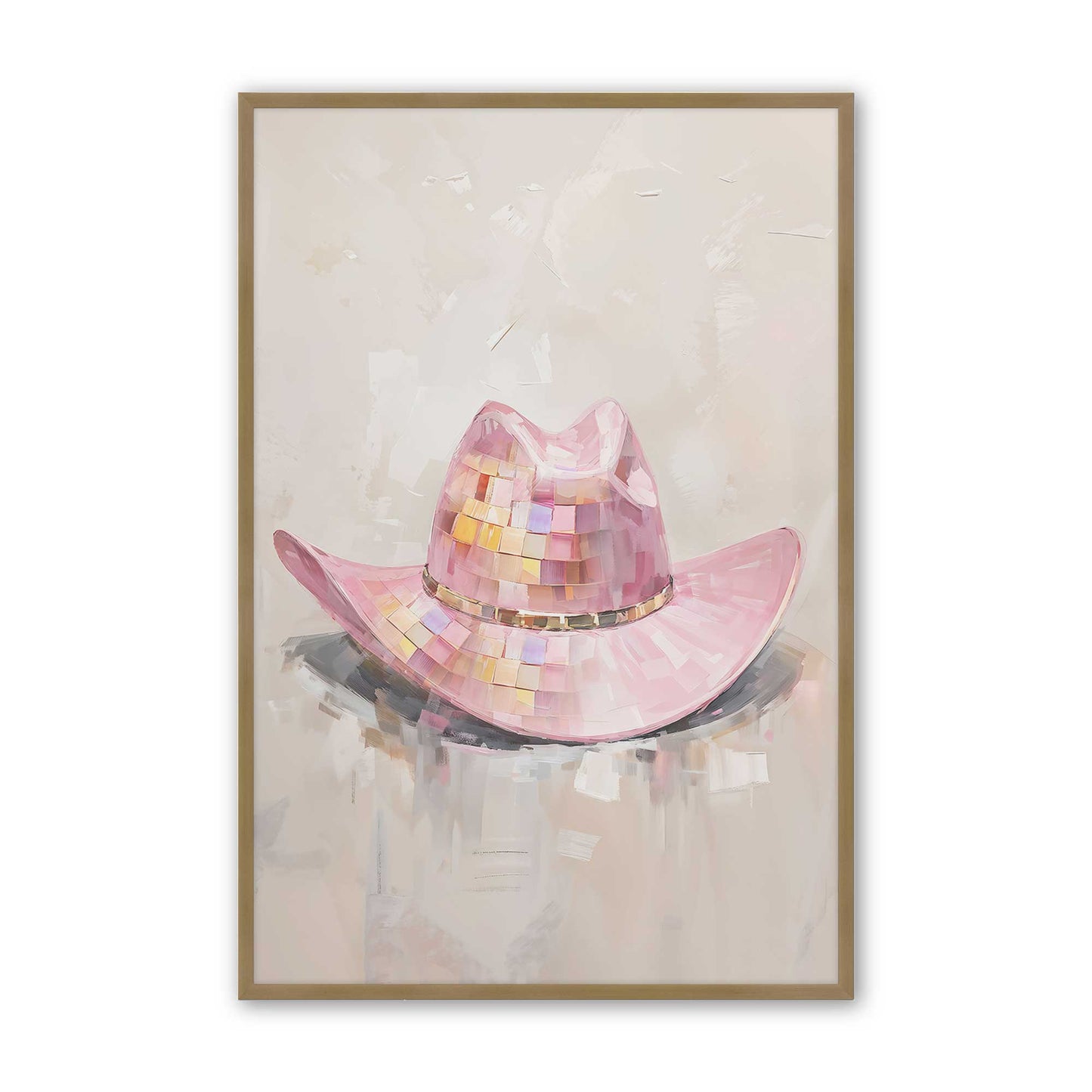[Color:Brushed Gold], Picture of art in a Brushed Gold frame