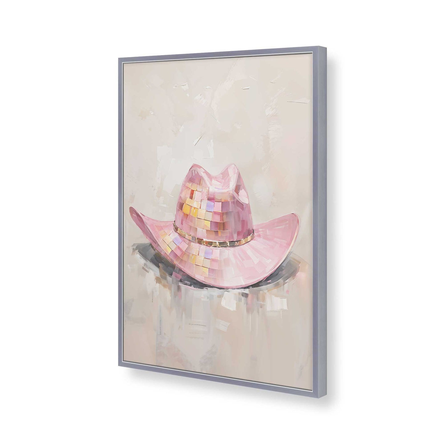 [Color:Polished Chrome], Picture of art in a Polished Chrome frame of the corner