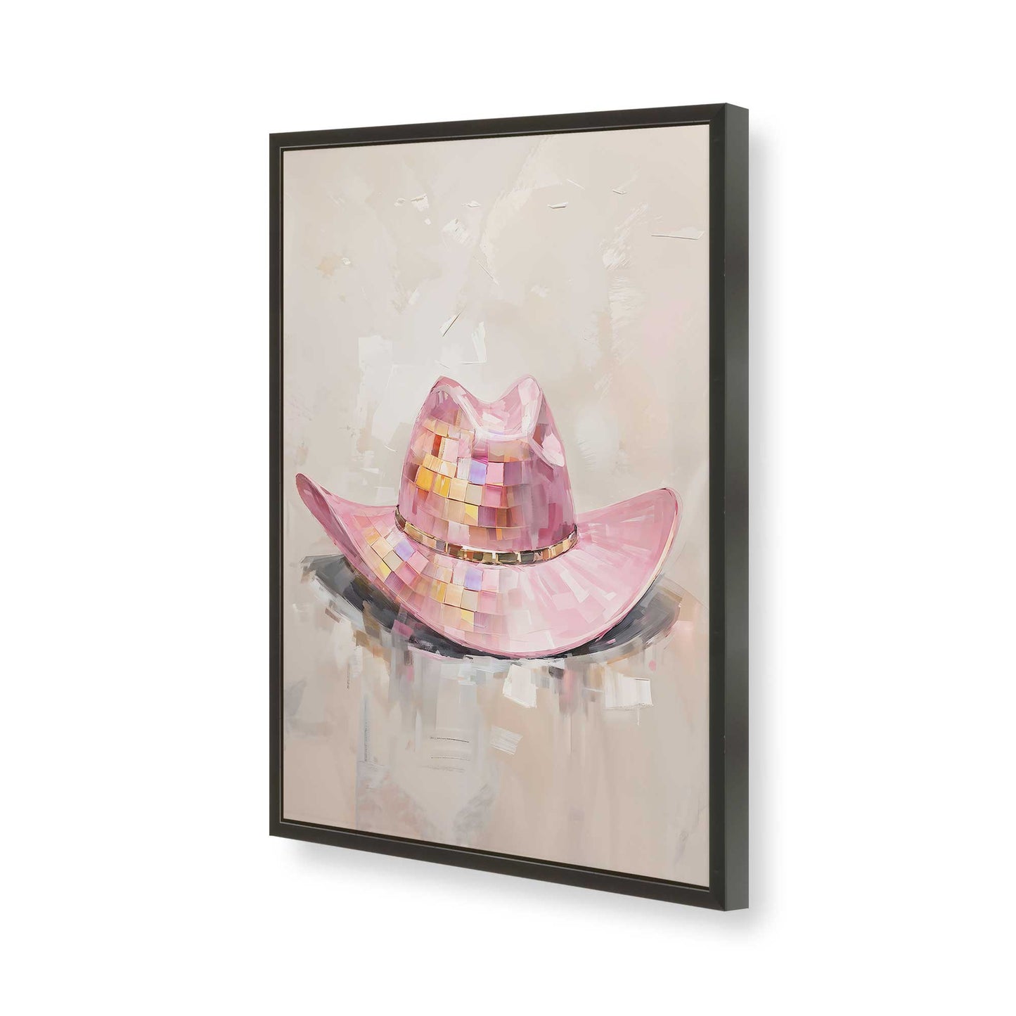 [Color:Satin Black], Picture of art in a Satin Black frame of the corner