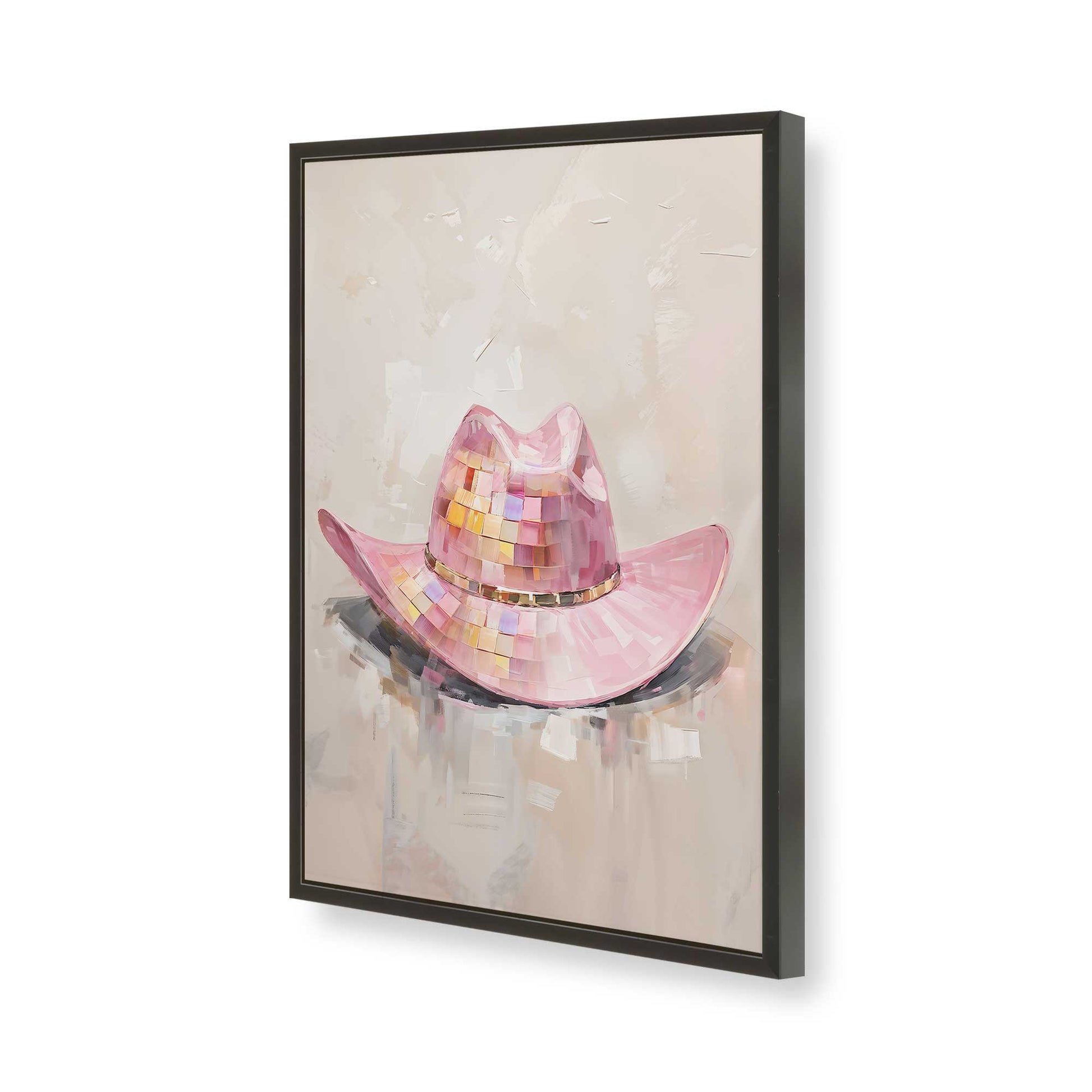 [Color:Satin Black], Picture of art in a Satin Black frame of the corner