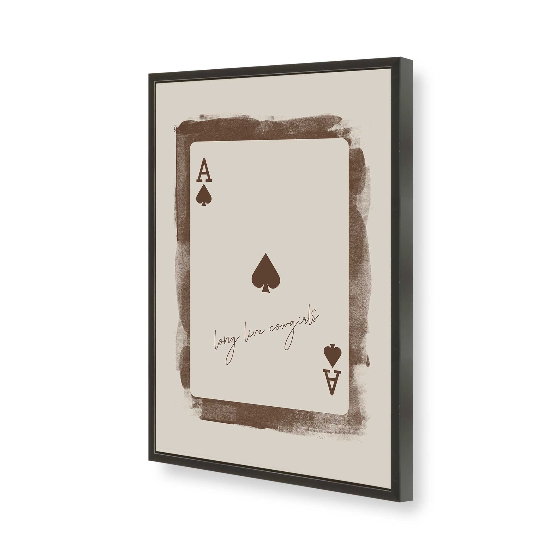 [Color:Satin Black], Picture of art in a Satin Black frame of the corner