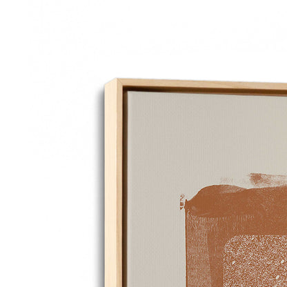 [Color:American Maple], Picture of art in a American Maple frame at an angle