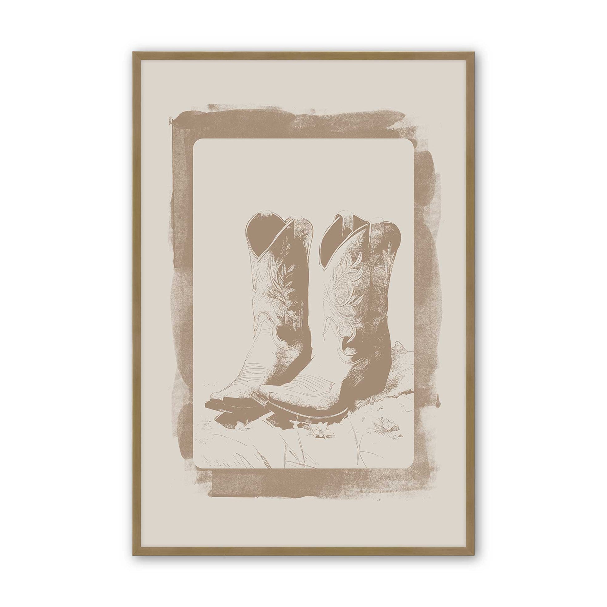 [Color:Brushed Gold], Picture of art in a Brushed Gold frame