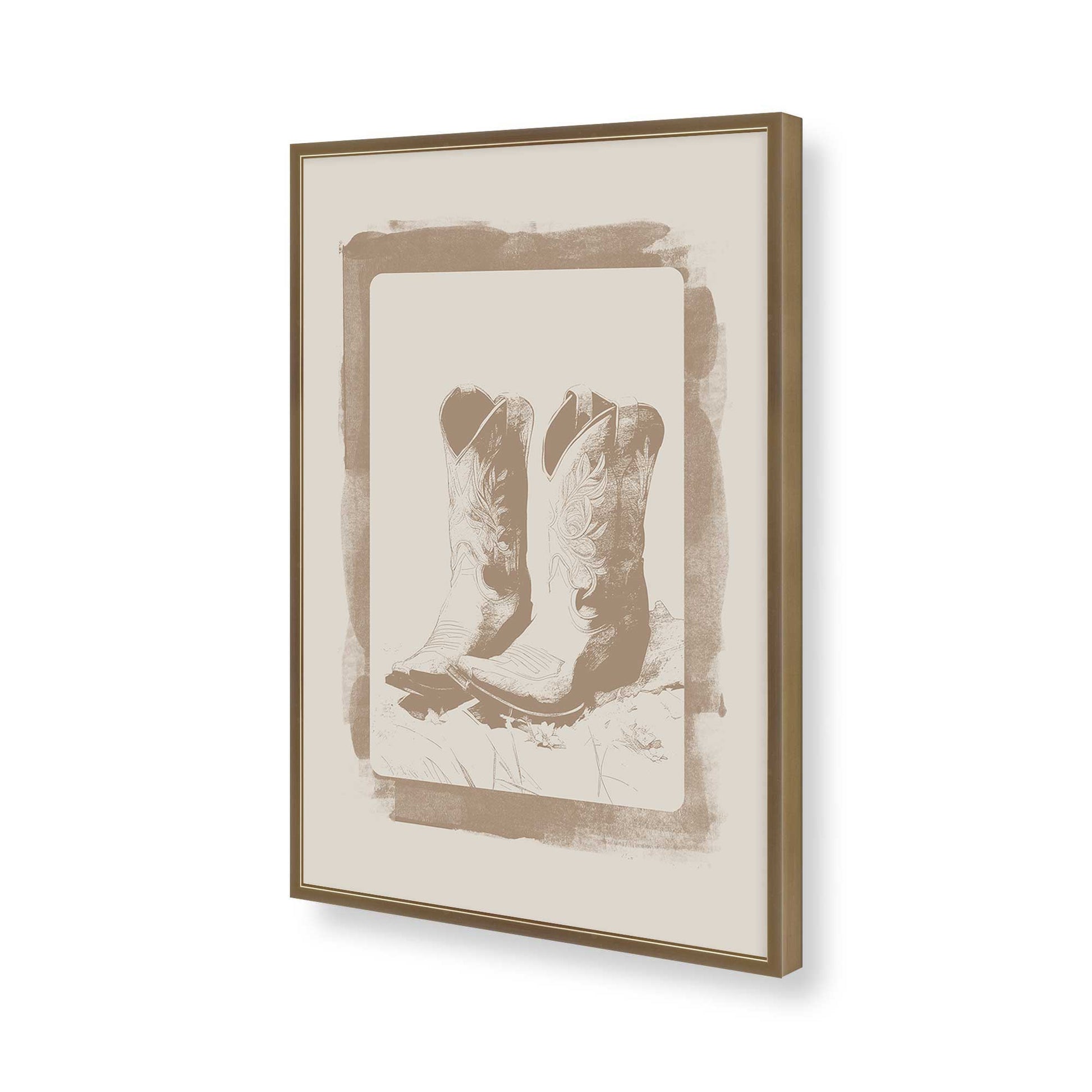 [Color:Brushed Gold], Picture of art in a Brushed Gold frame of the corner