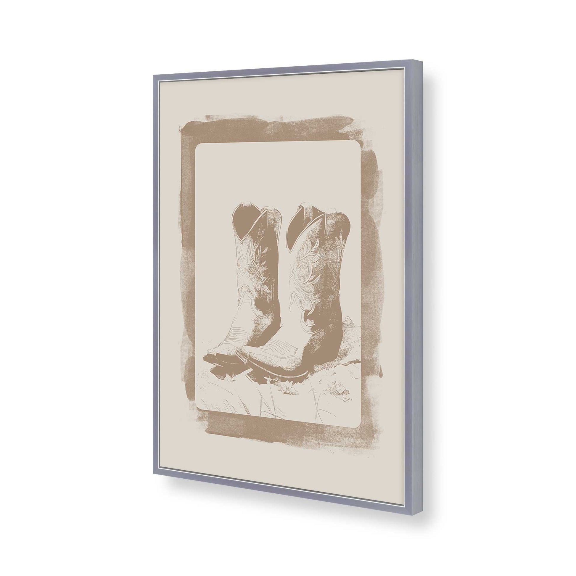 [Color:Polished Chrome], Picture of art in a Polished Chrome frame of the corner