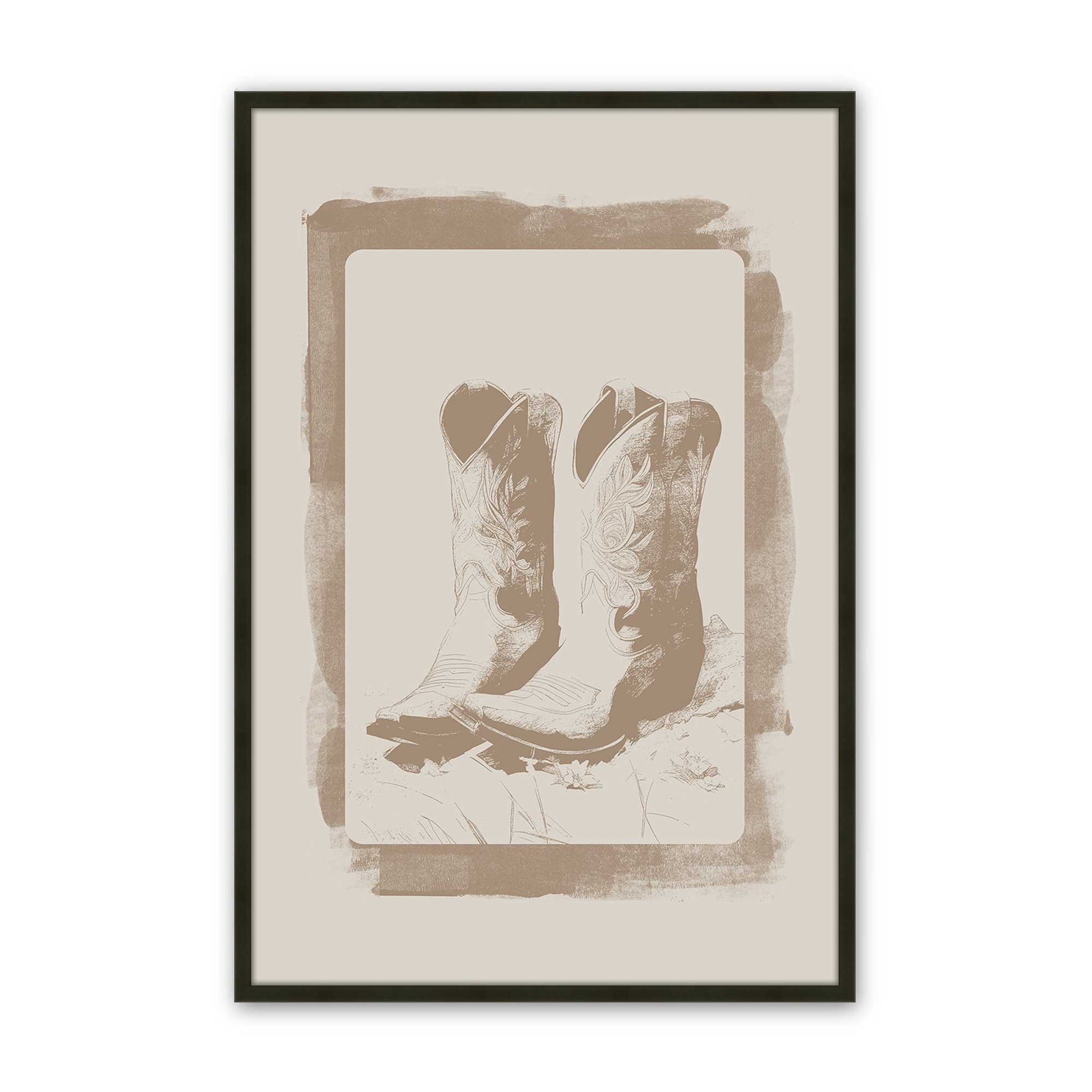 [Color:Satin Black], Picture of art in a Satin Black frame