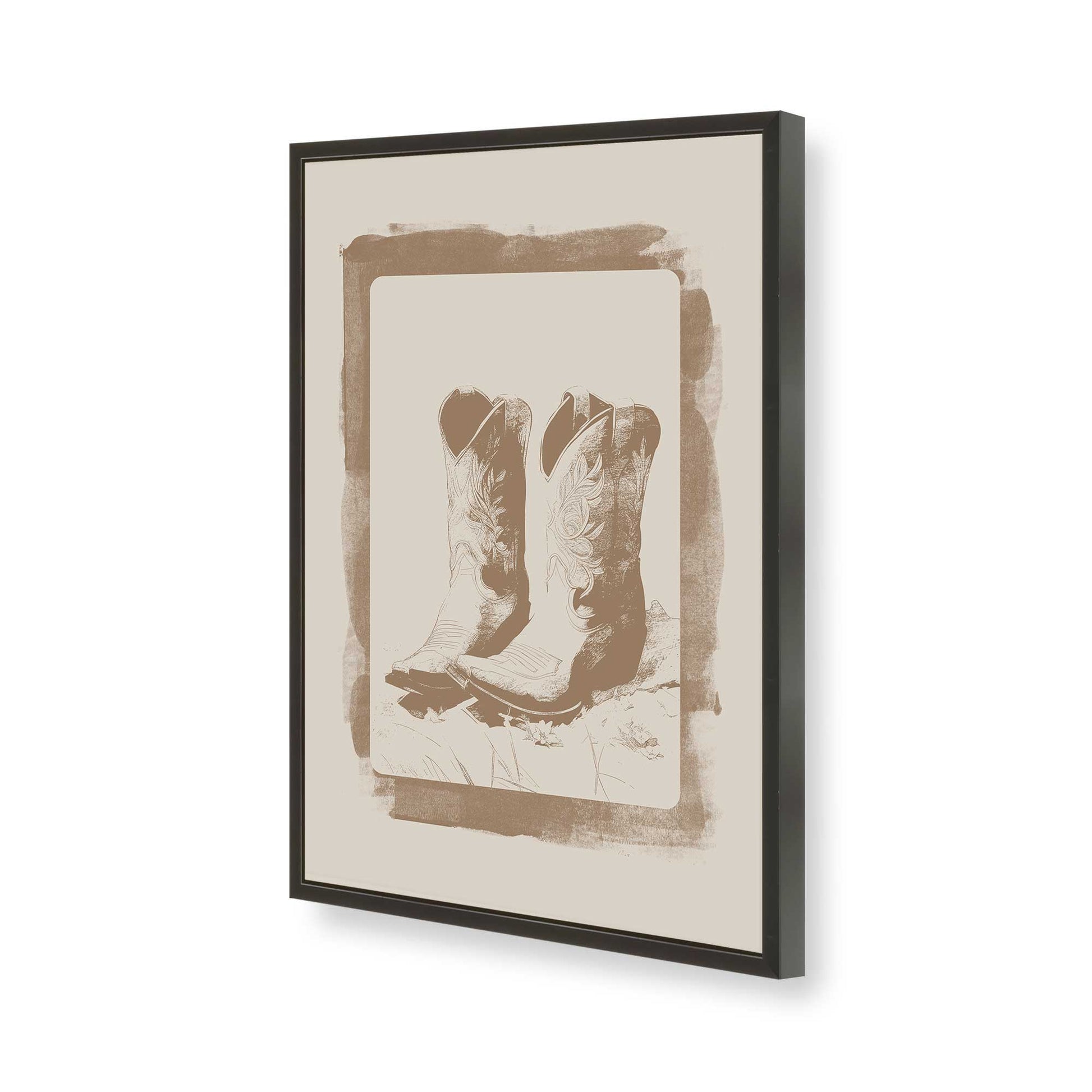 [Color:Satin Black], Picture of art in a Satin Black frame of the corner