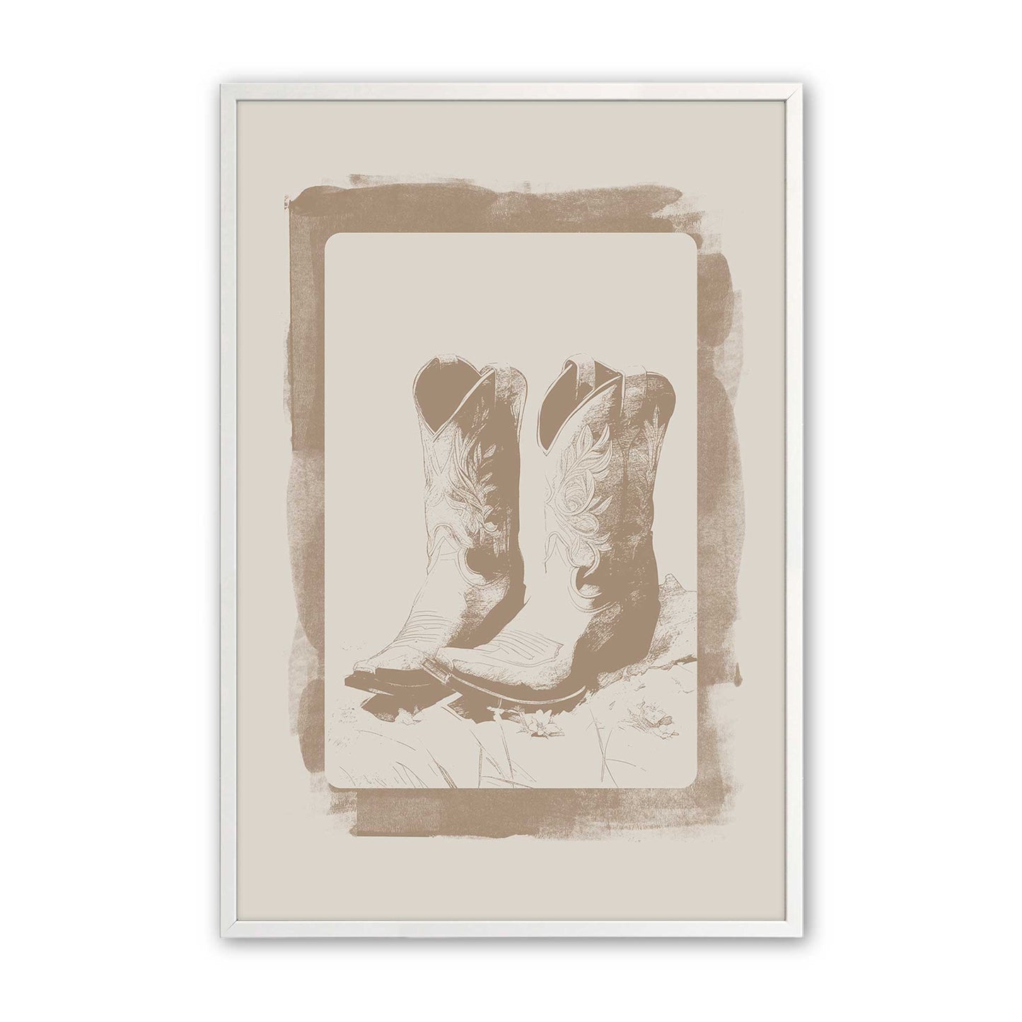 [Color:Opaque White], Picture of art in a Opaque White frame