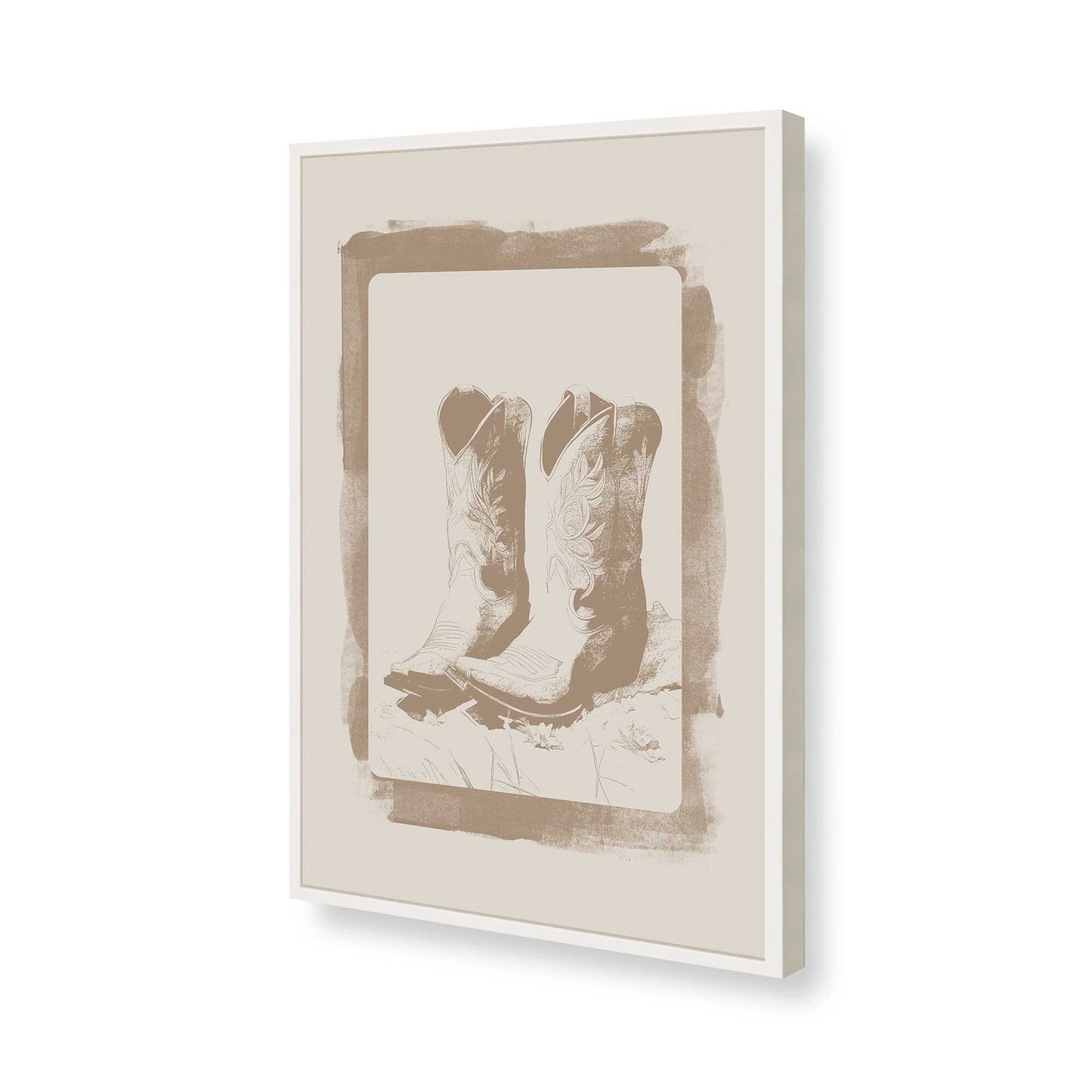 [Color:Opaque White], Picture of art in a Opaque White frame of the corner