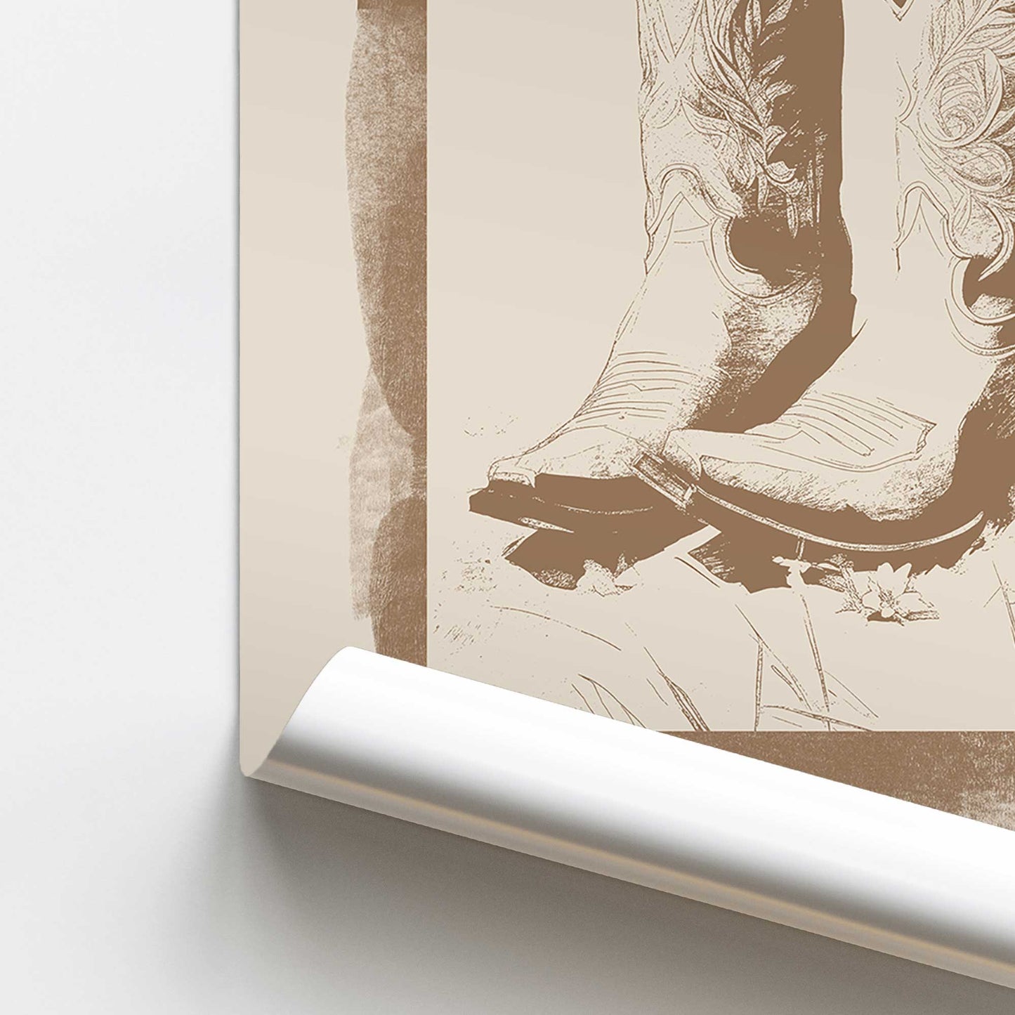 [color:Rolled Print], Picture of close up of art