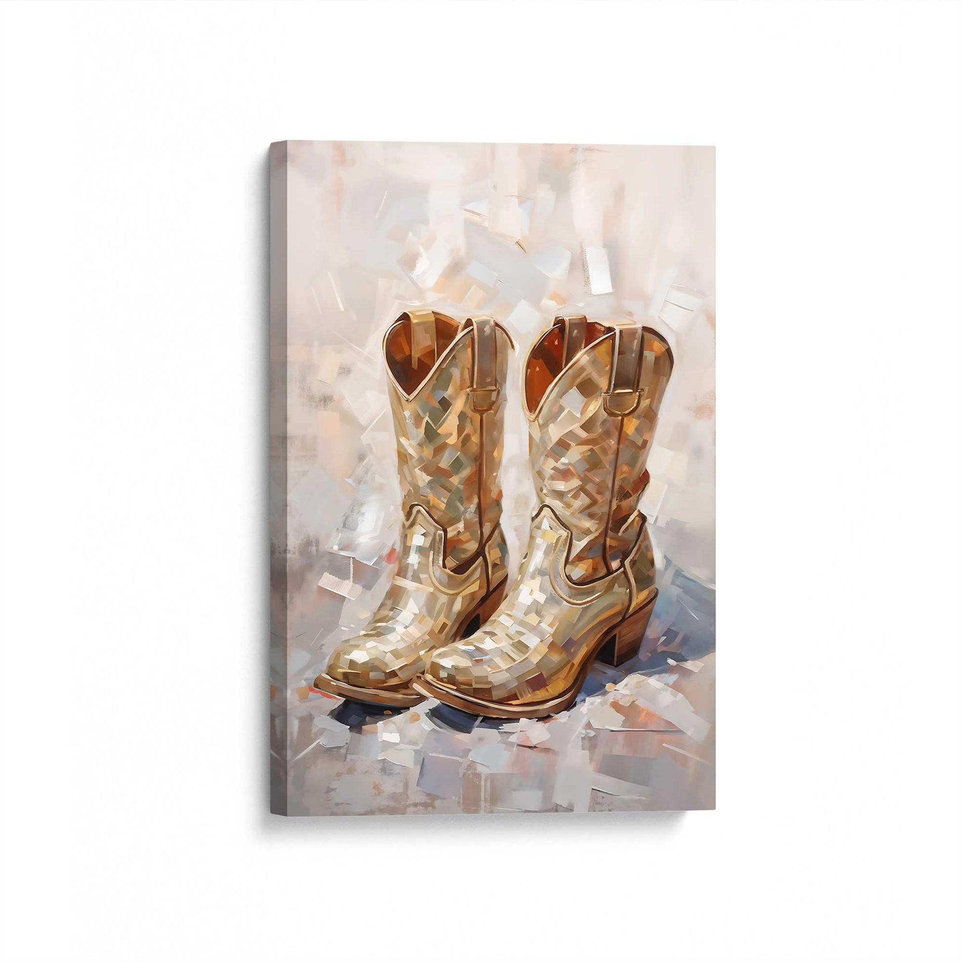 [Color:Stretched Canvas], Picture of art at an angle