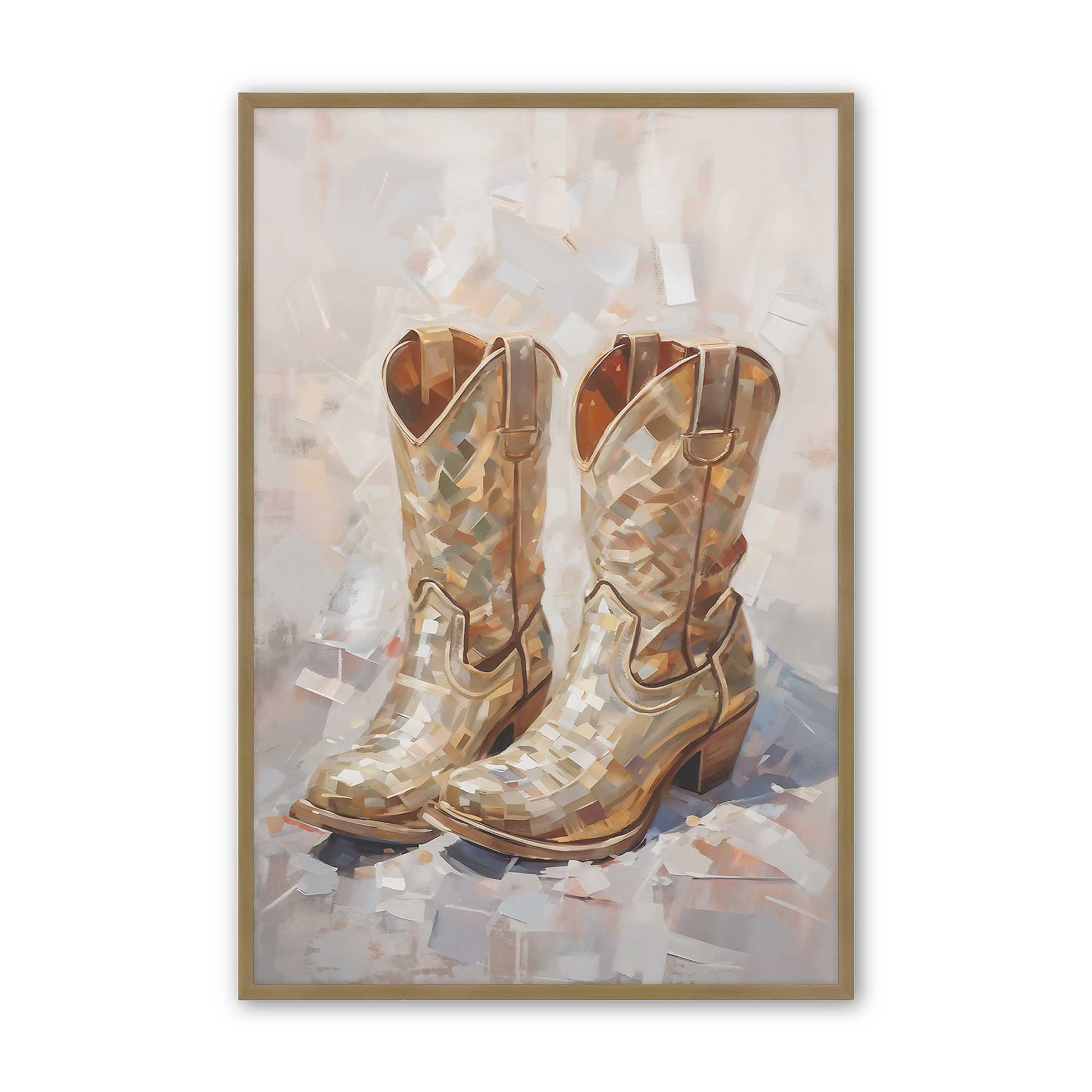 [Color:Brushed Gold], Picture of art in a Brushed Gold frame