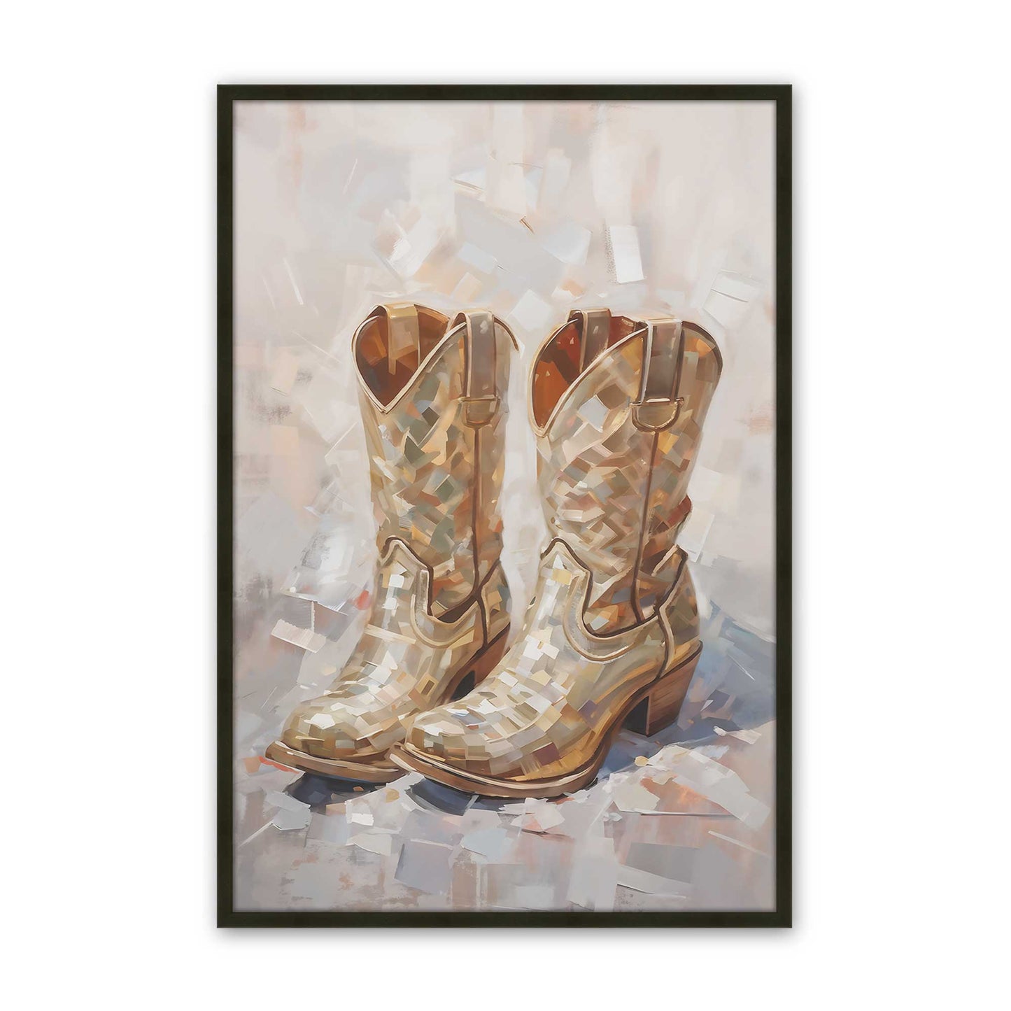[Color:Satin Black], Picture of art in a Satin Black frame