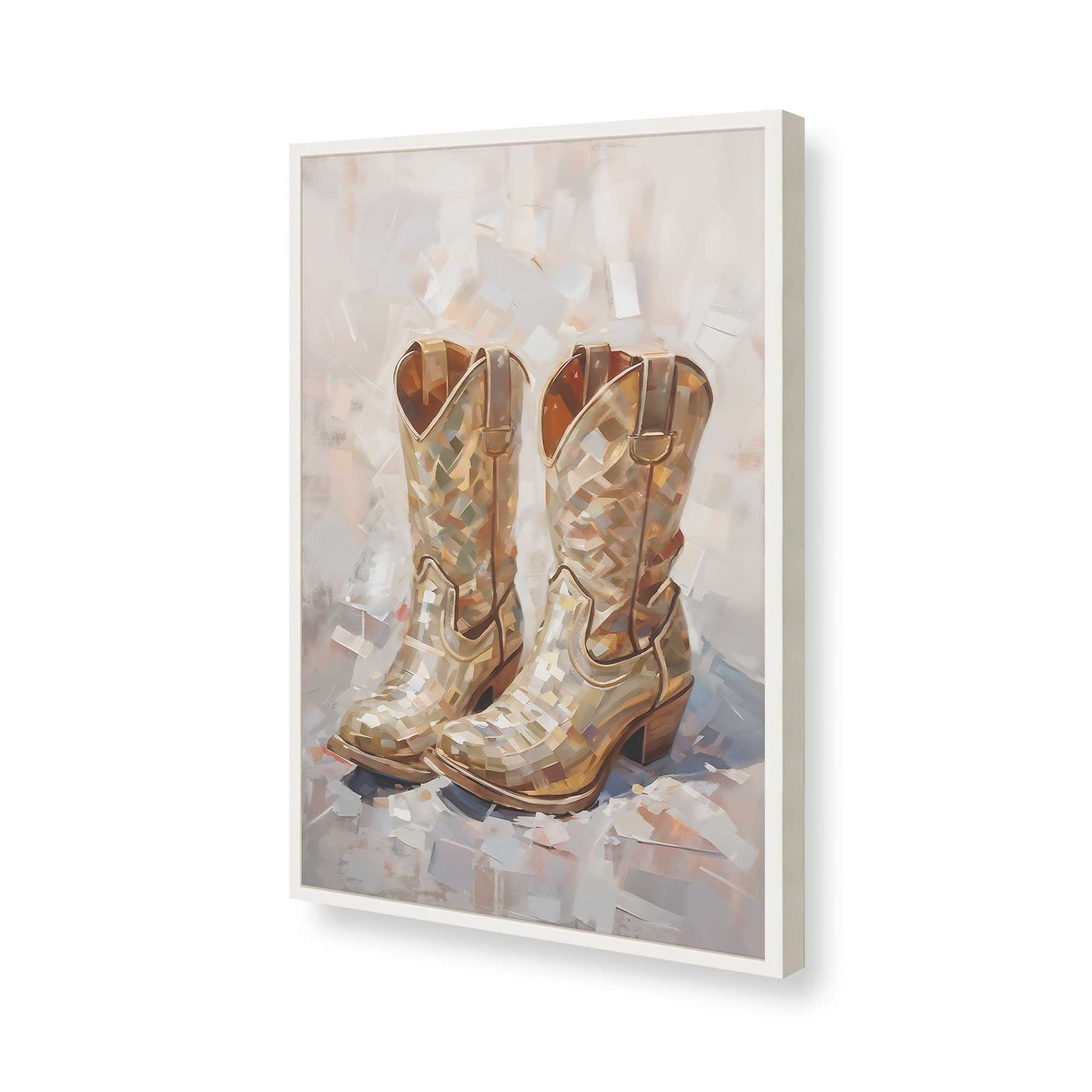 [Color:Opaque White], Picture of art in a Opaque White frame of the corner